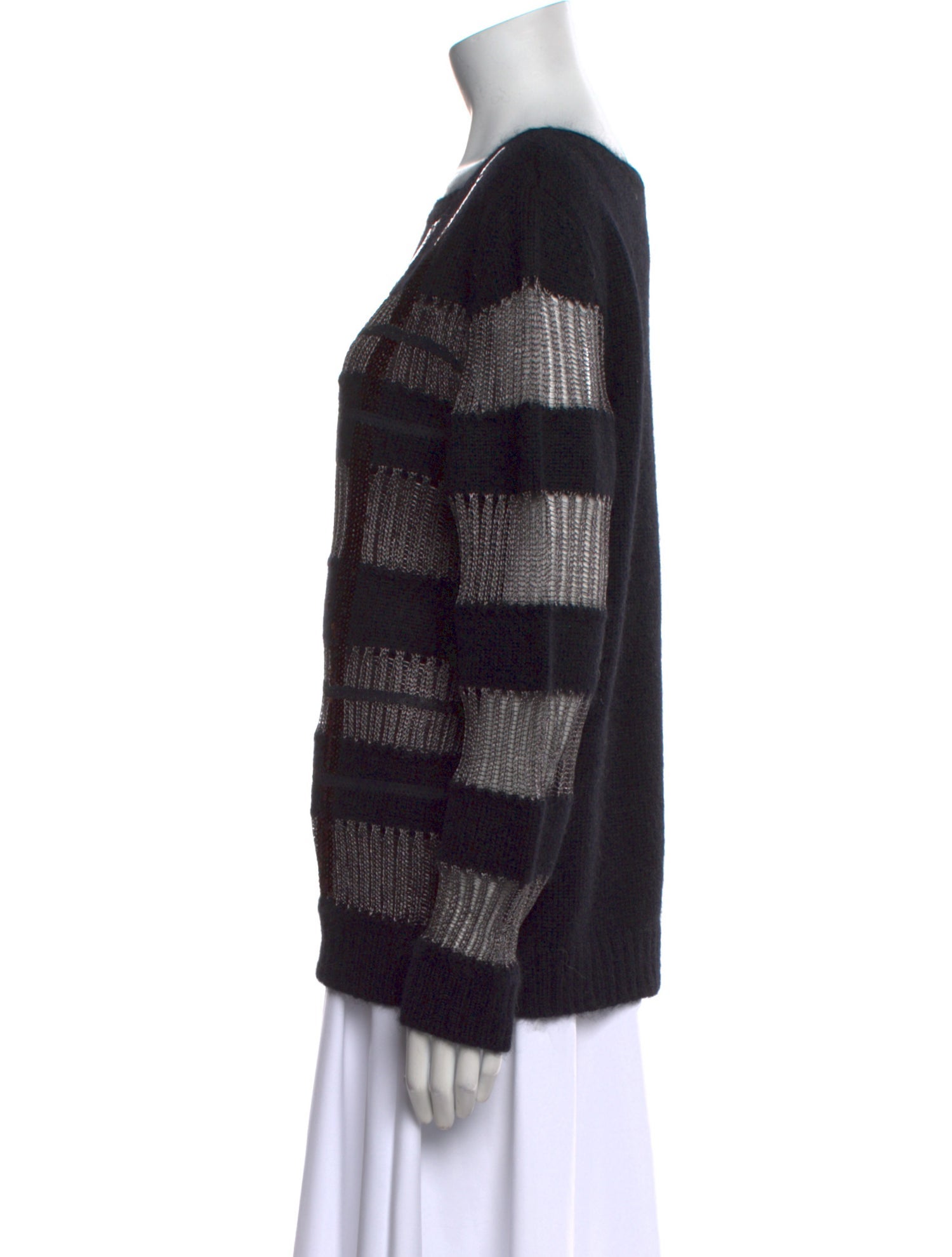 Blumarine Wool Plaid Print Sweater