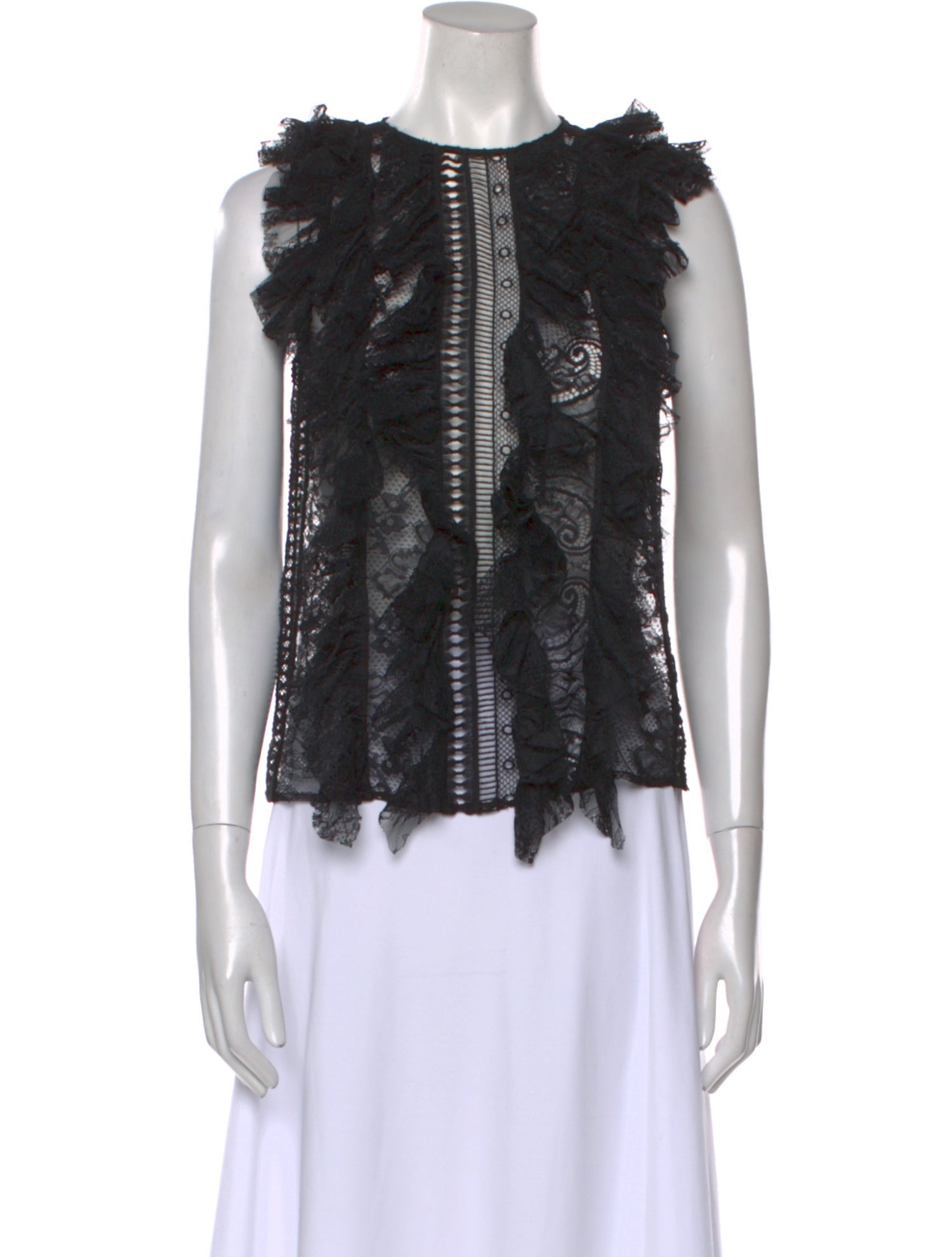 Blumarine Silk Crew Neck Top