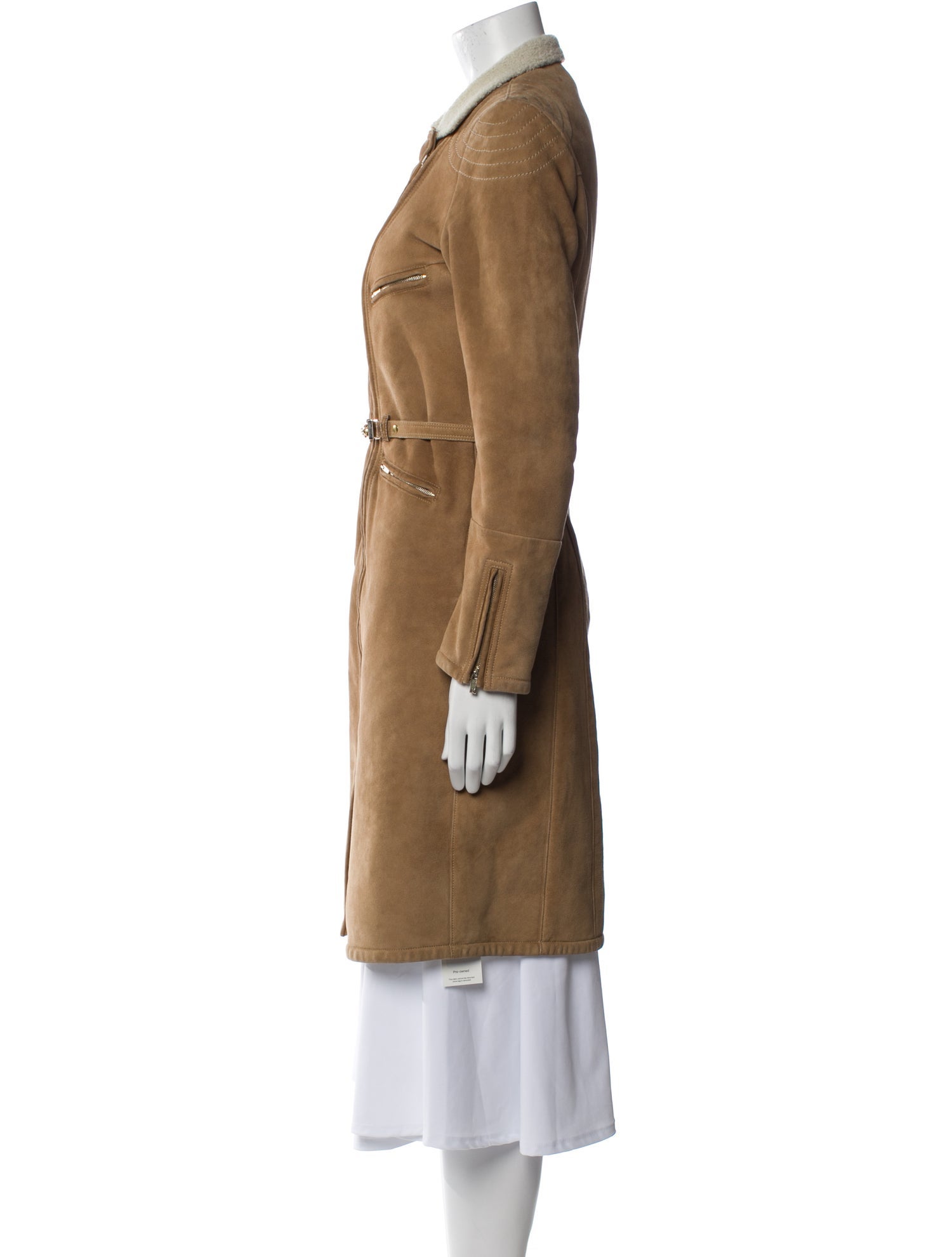 Blumarine Lamb Leather Trench Coat