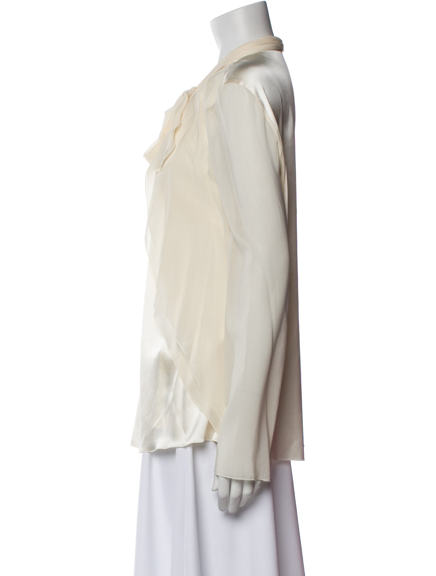 Blumarine Silk Cowl Neck Blouse