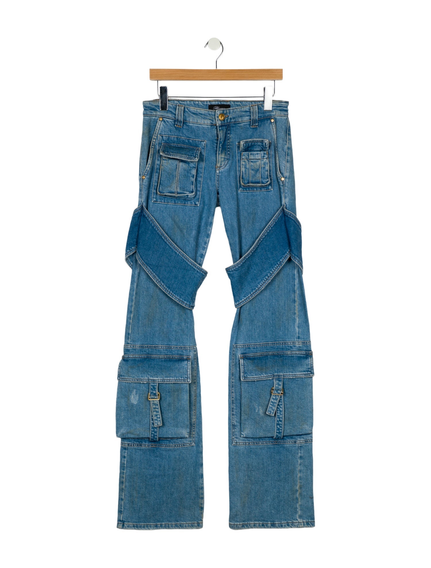 Blumarine Mid-Rise Wide Leg Jeans