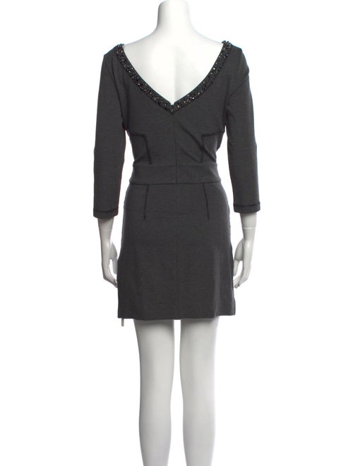 Blumarine Bateau Neckline Mini Dress