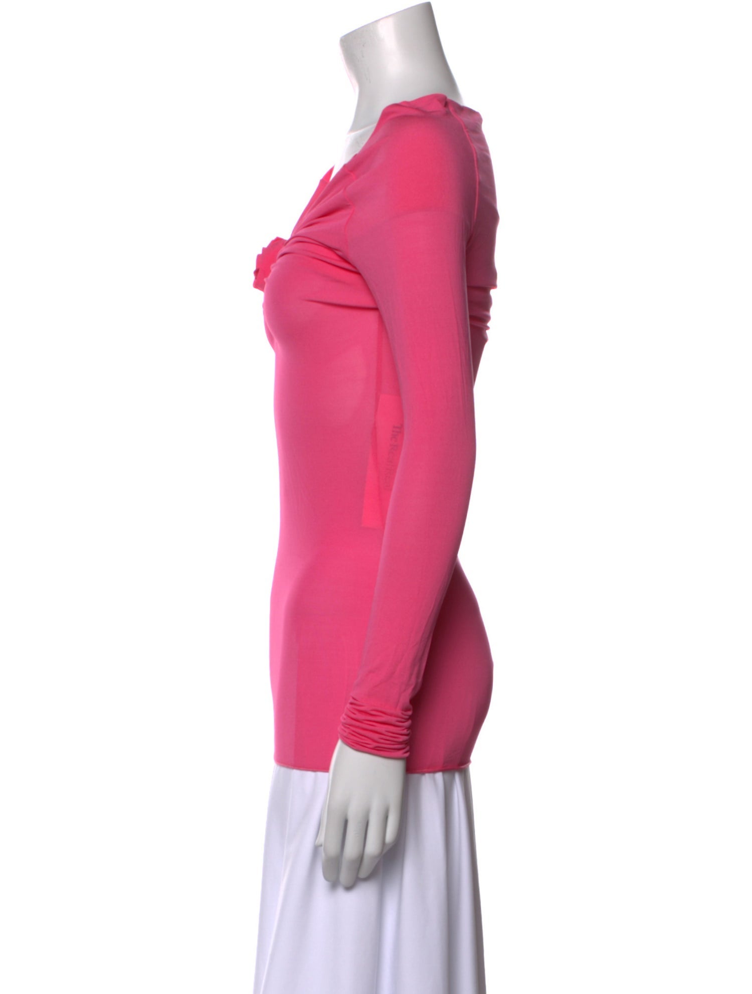 Blumarine V-Neck Long Sleeve Top