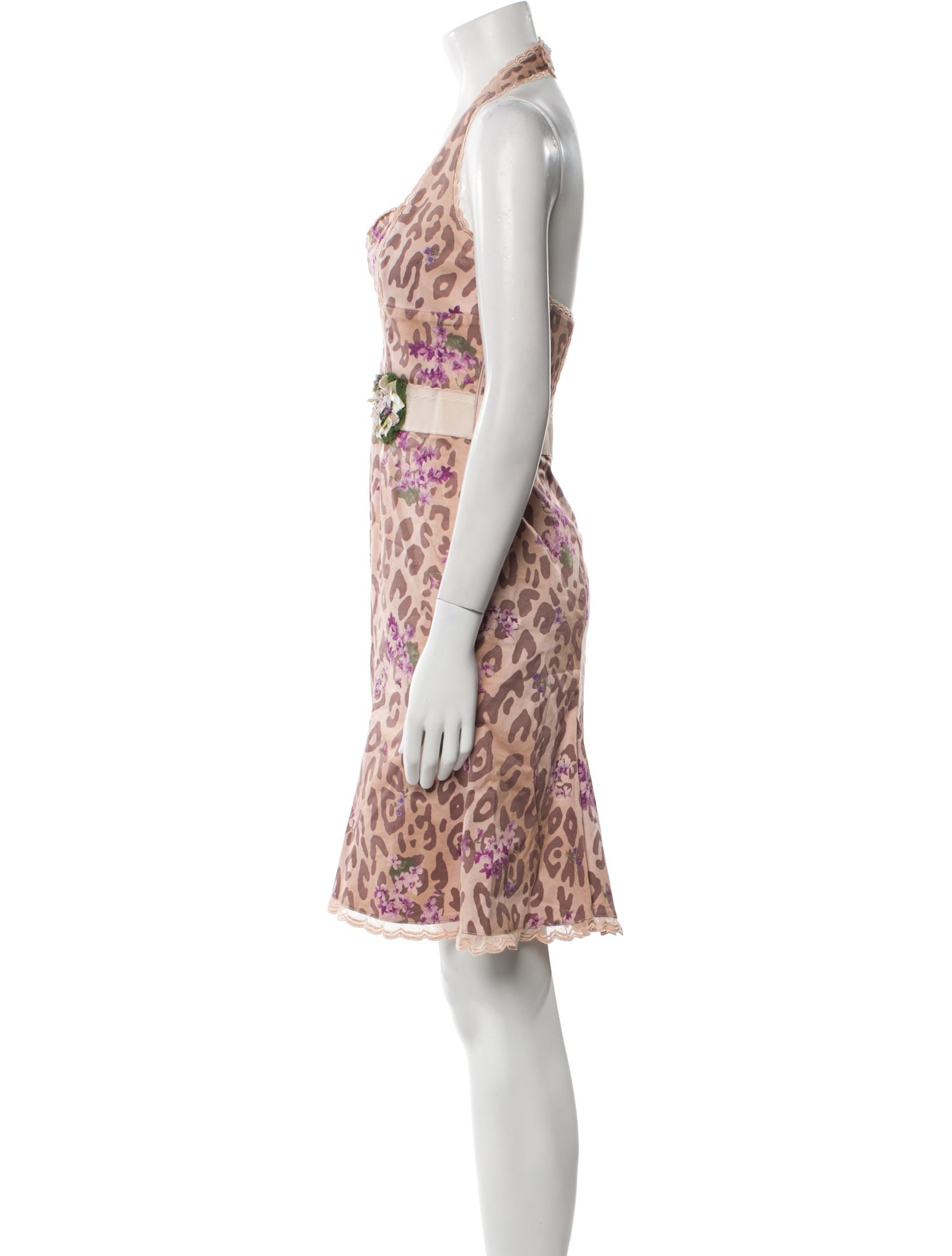 Blumarine Animal Print Mini Dress