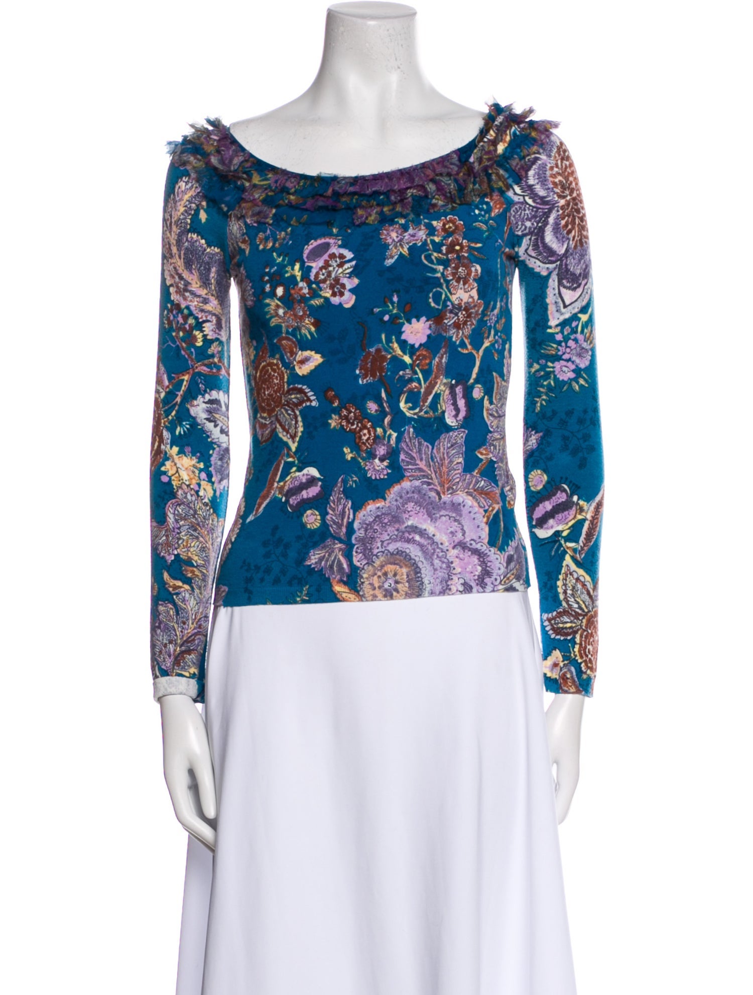 Blumarine Wool Printed Top