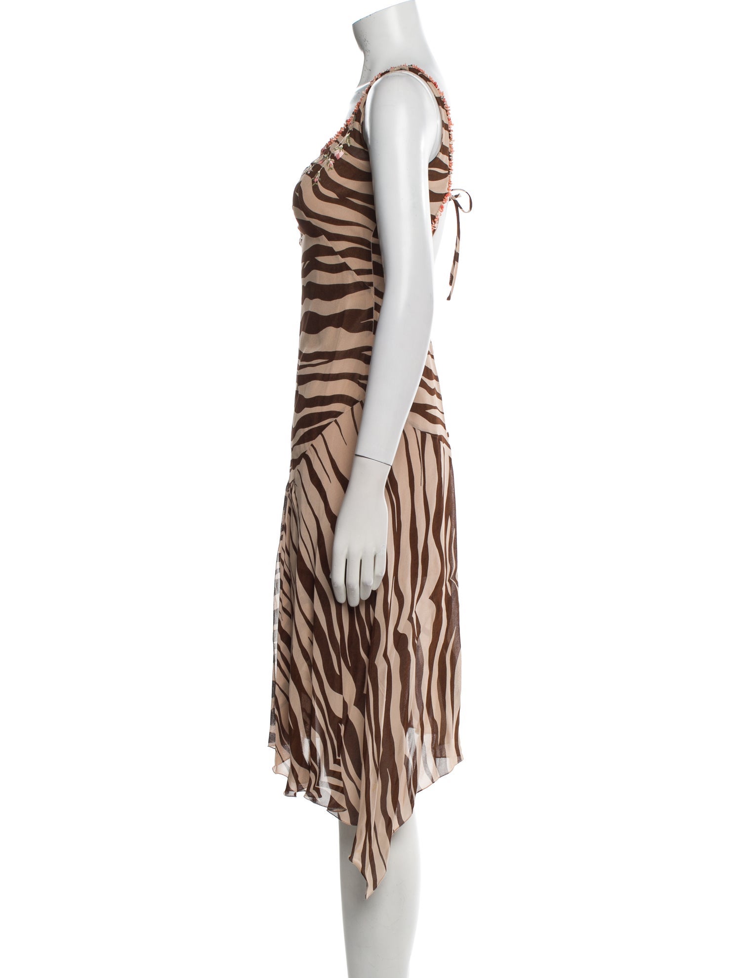 Blumarine Animal Print Knee-Length Dress