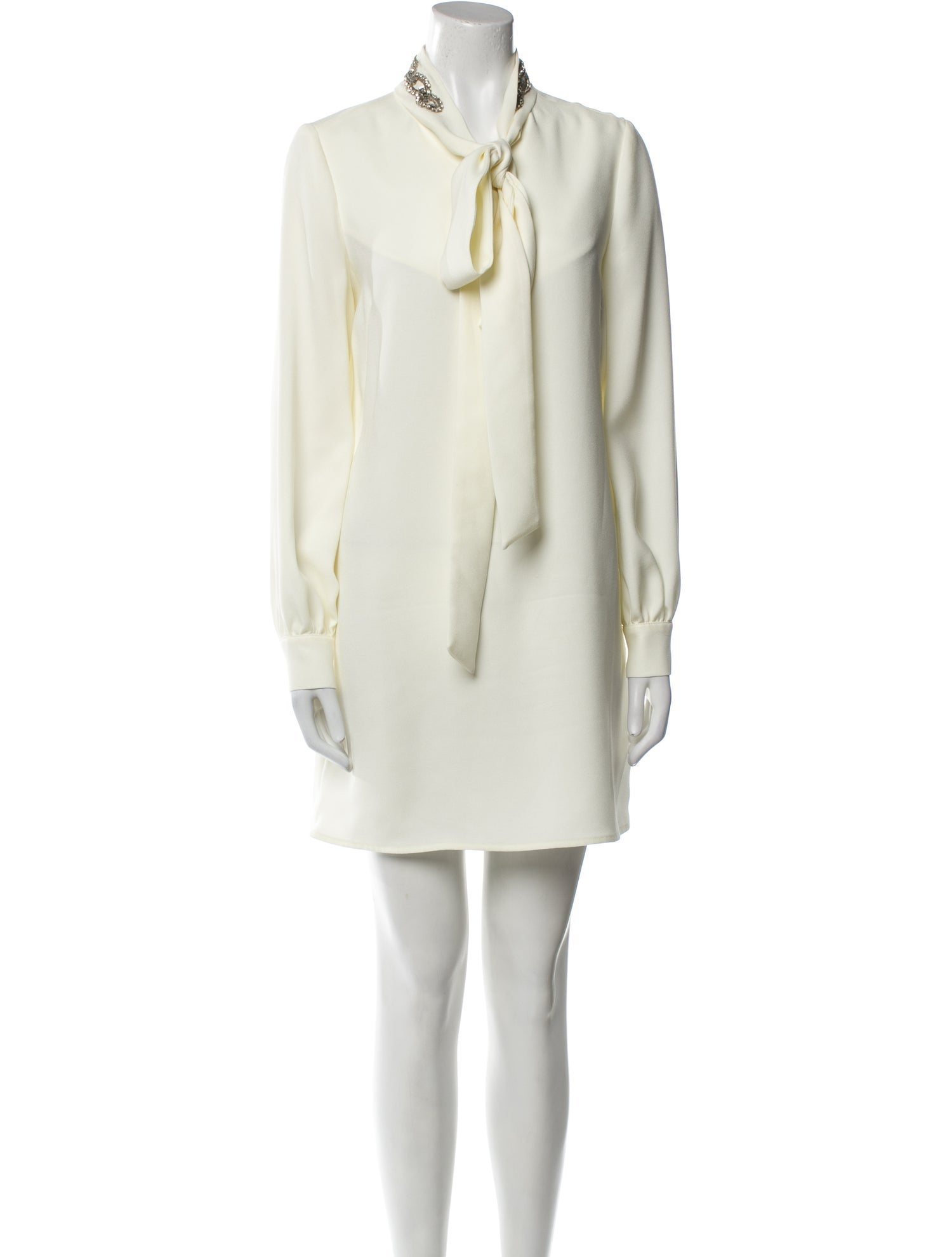 Blumarine Mock Neck Mini Dress