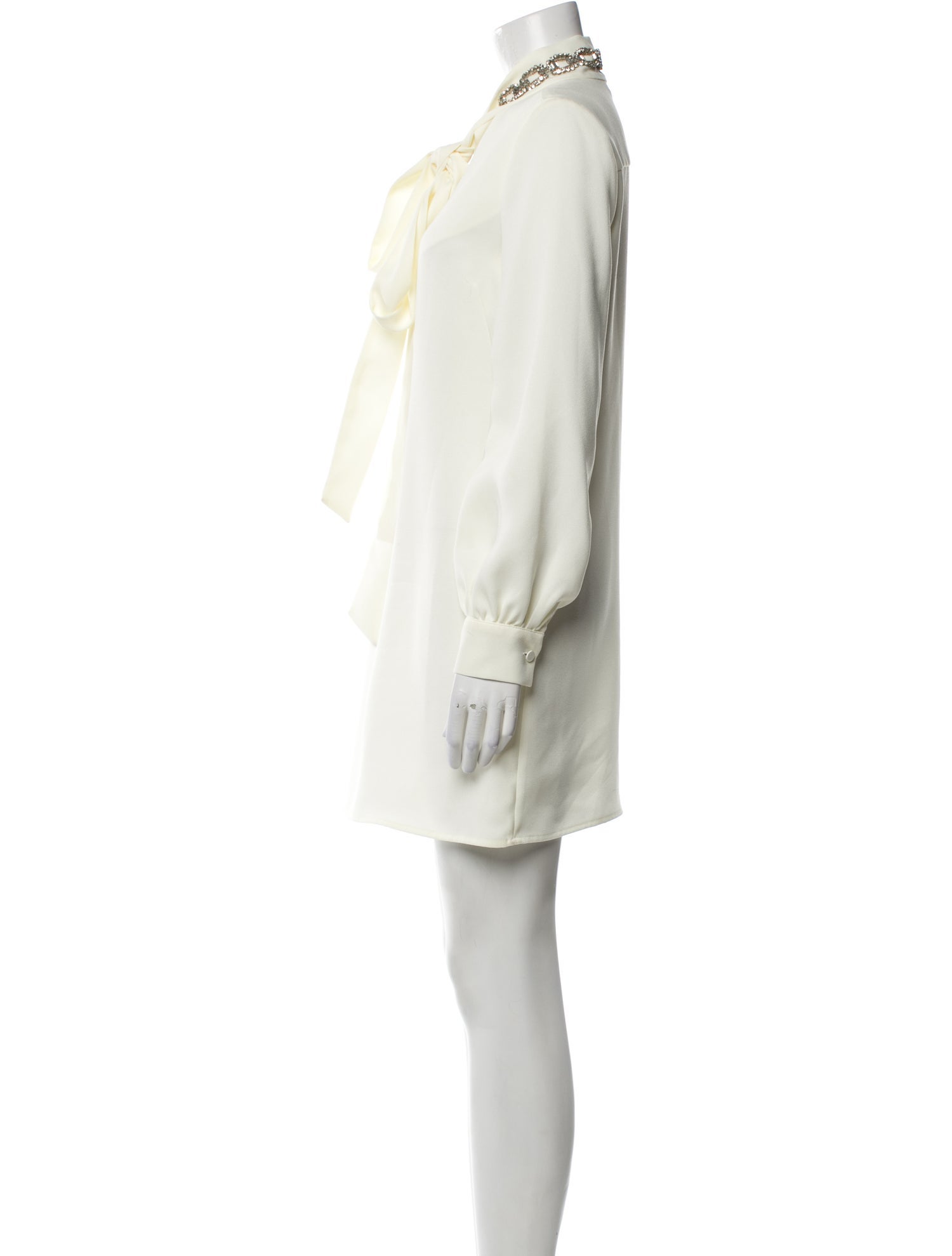 Blumarine Mock Neck Mini Dress