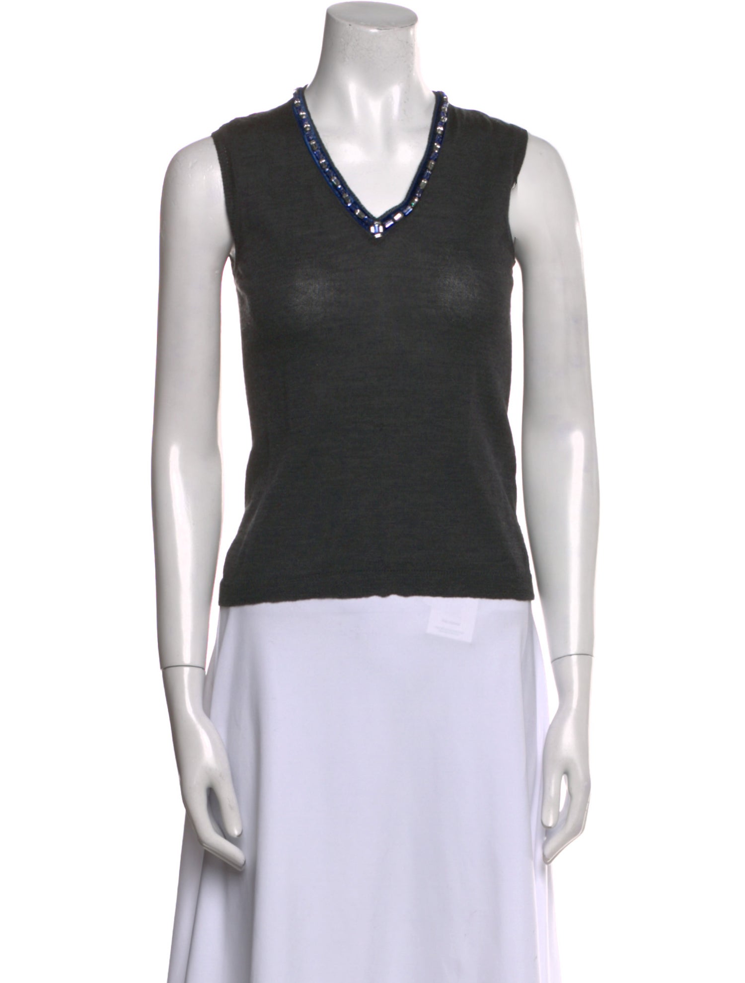 Blumarine Wool V-Neck Top