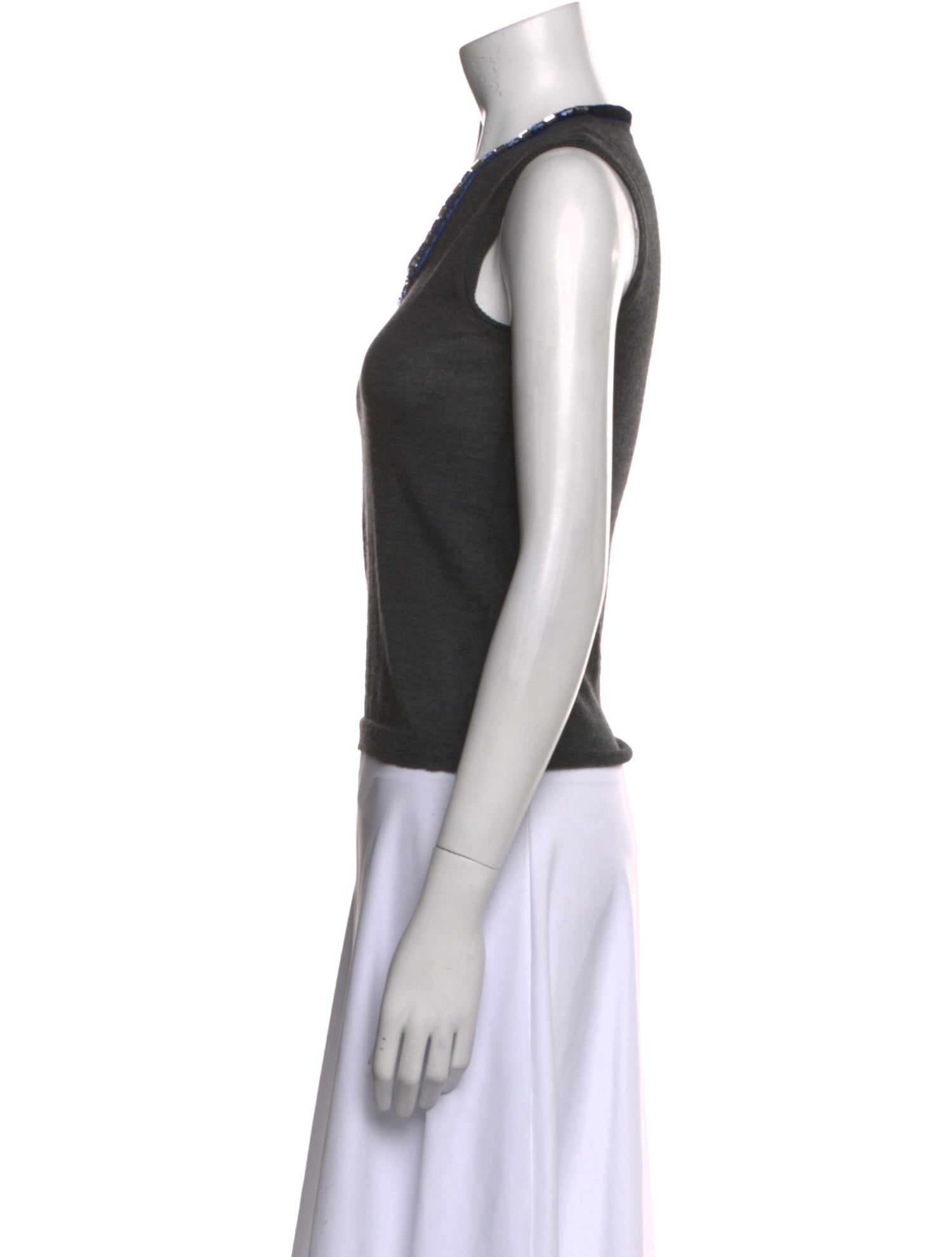 Blumarine Wool V-Neck Top