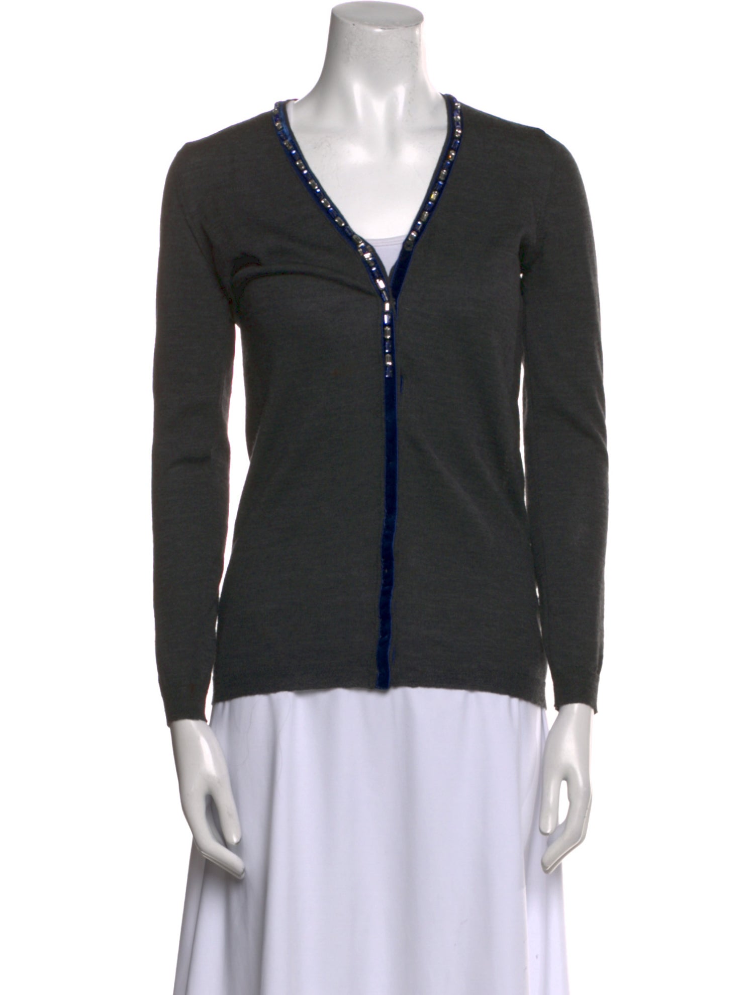 Blumarine Wool V-Neck Sweater