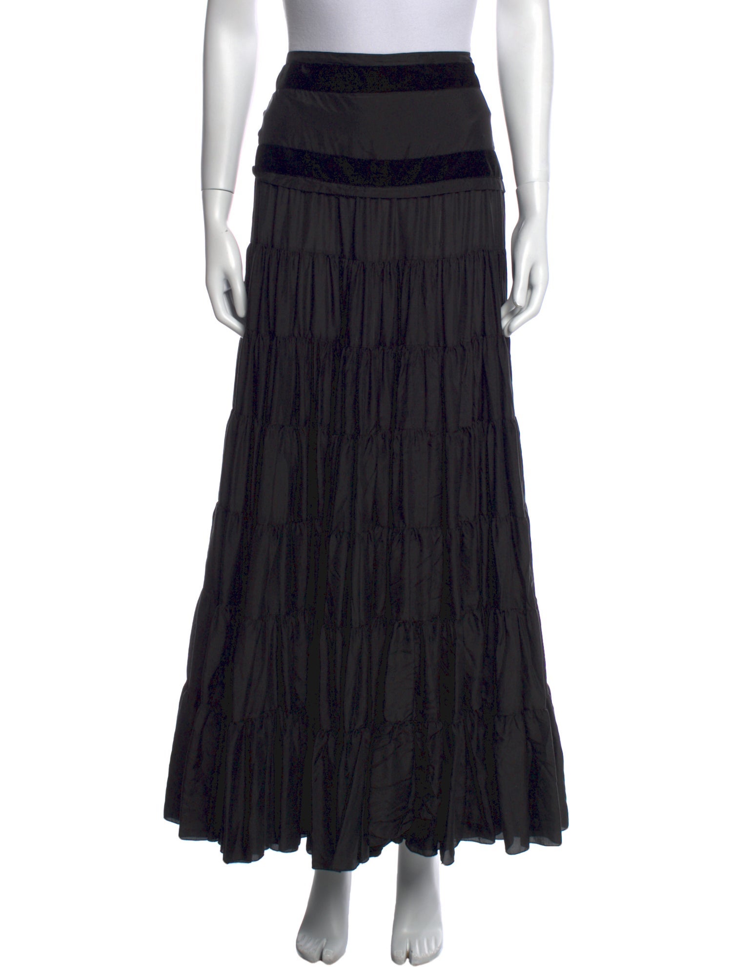 Blumarine Silk Long Skirt