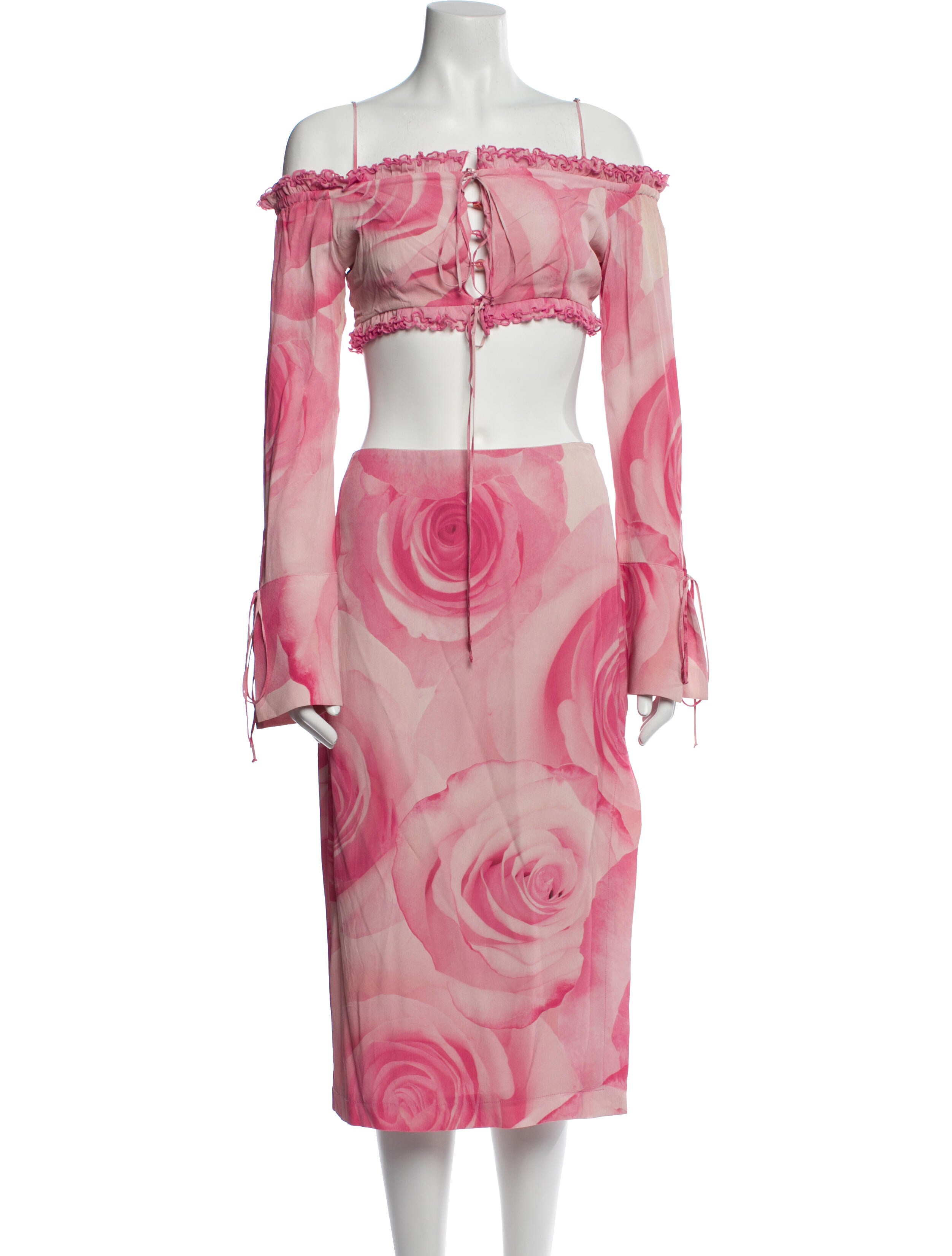 Blumarine 2022 Floral Print Skirt Set