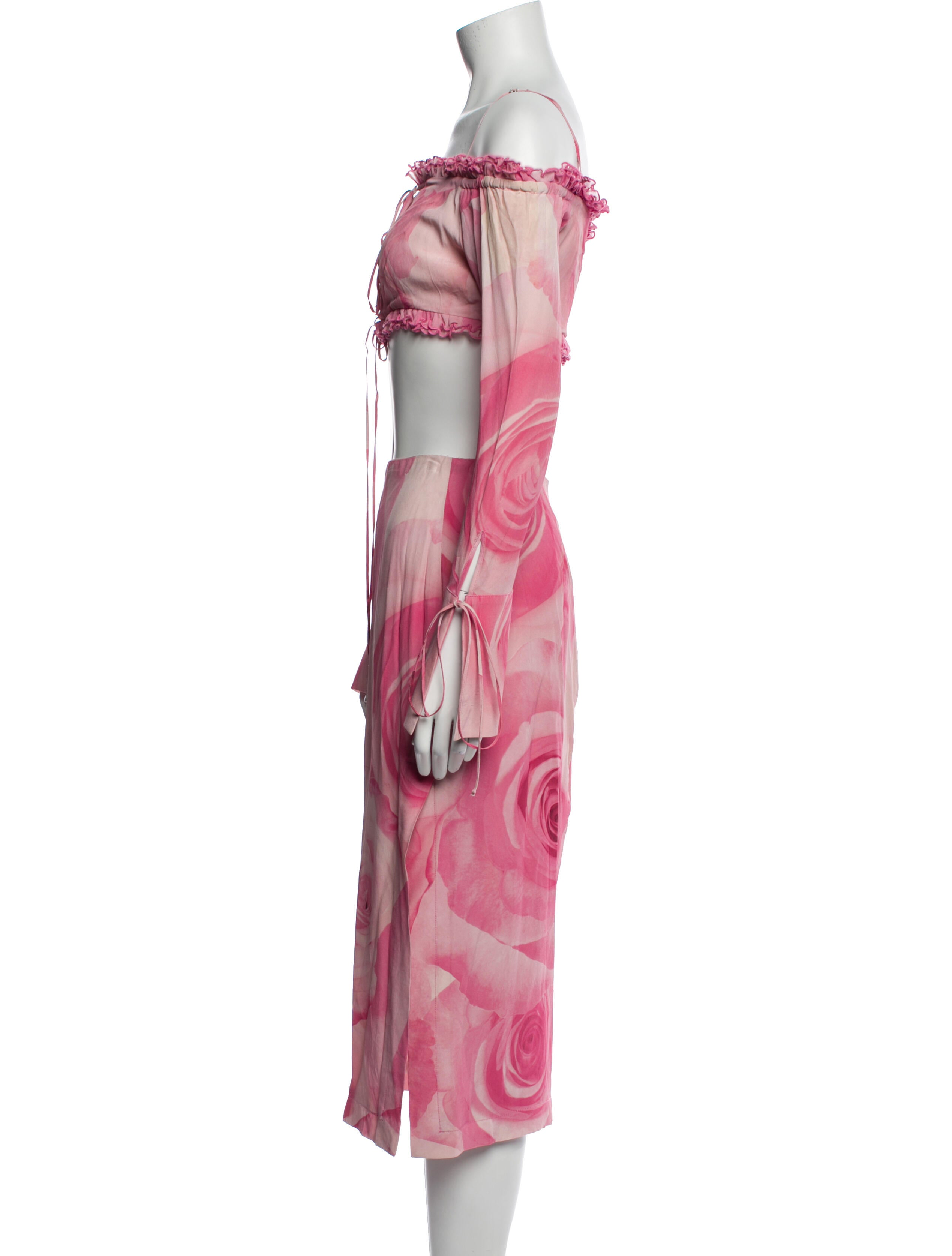 Blumarine 2022 Floral Print Skirt Set