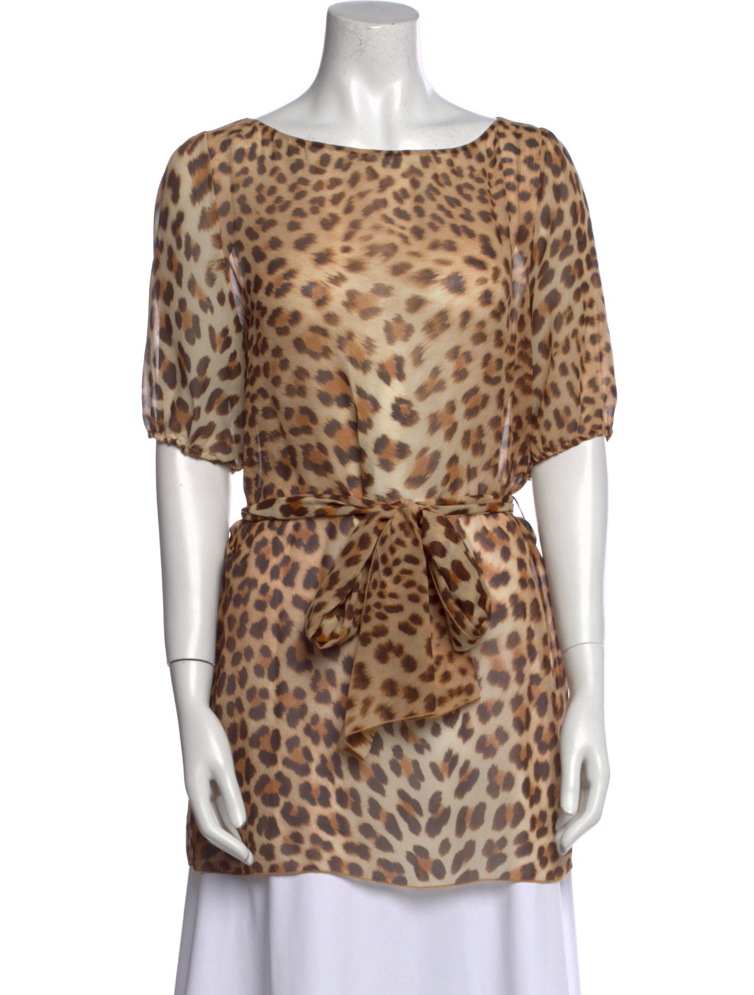 Blumarine Silk Animal Print Tunic