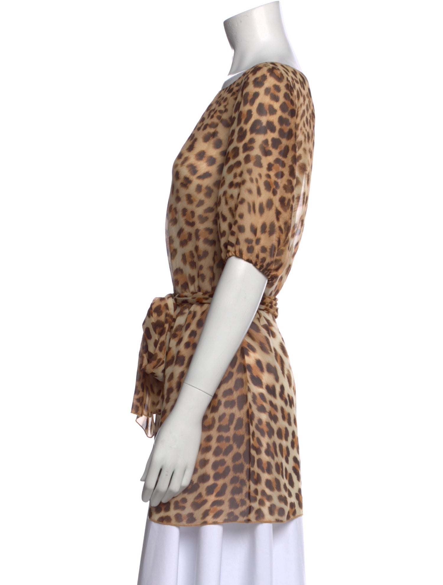 Blumarine Silk Animal Print Tunic