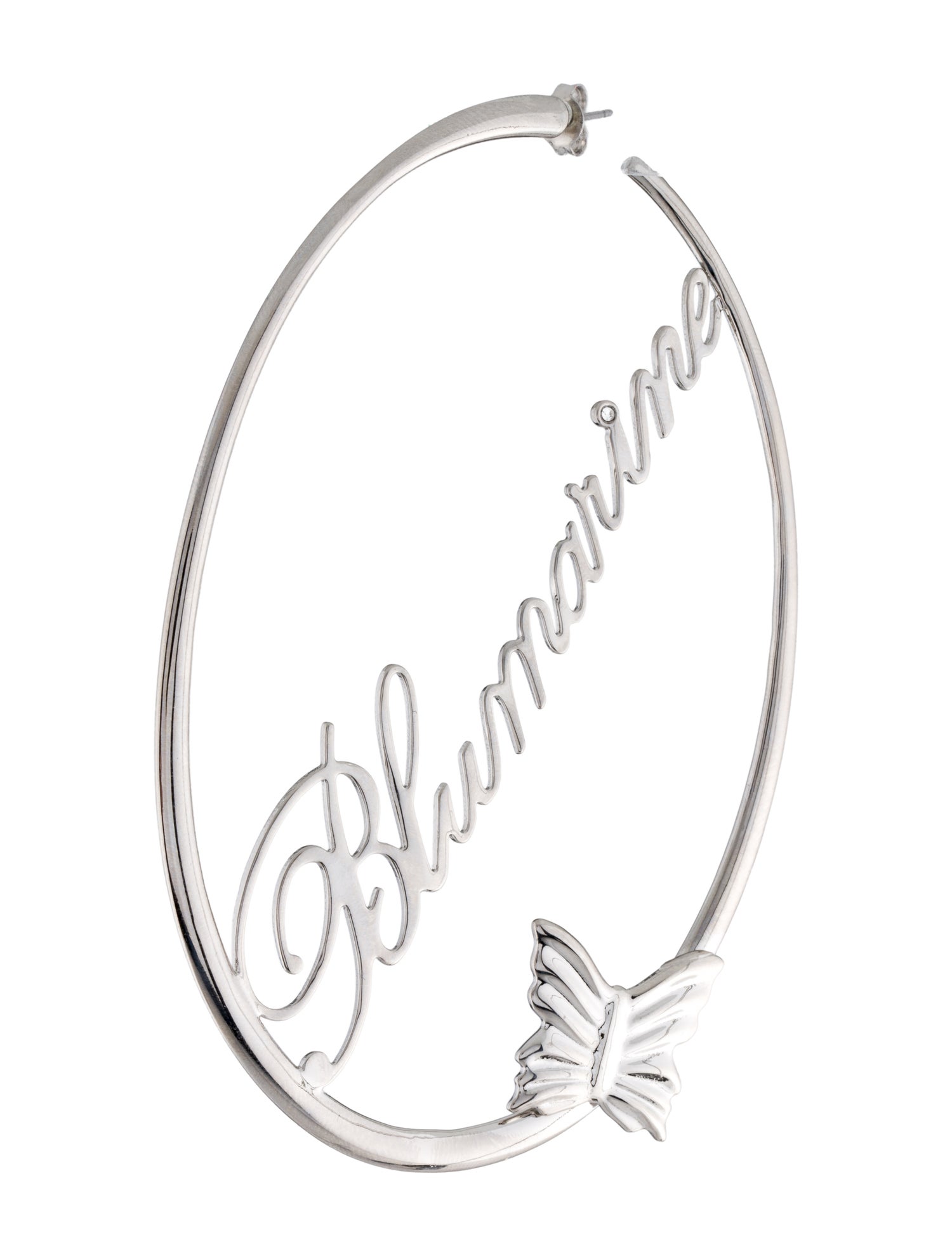 Blumarine logo Lettering Hoop earrings