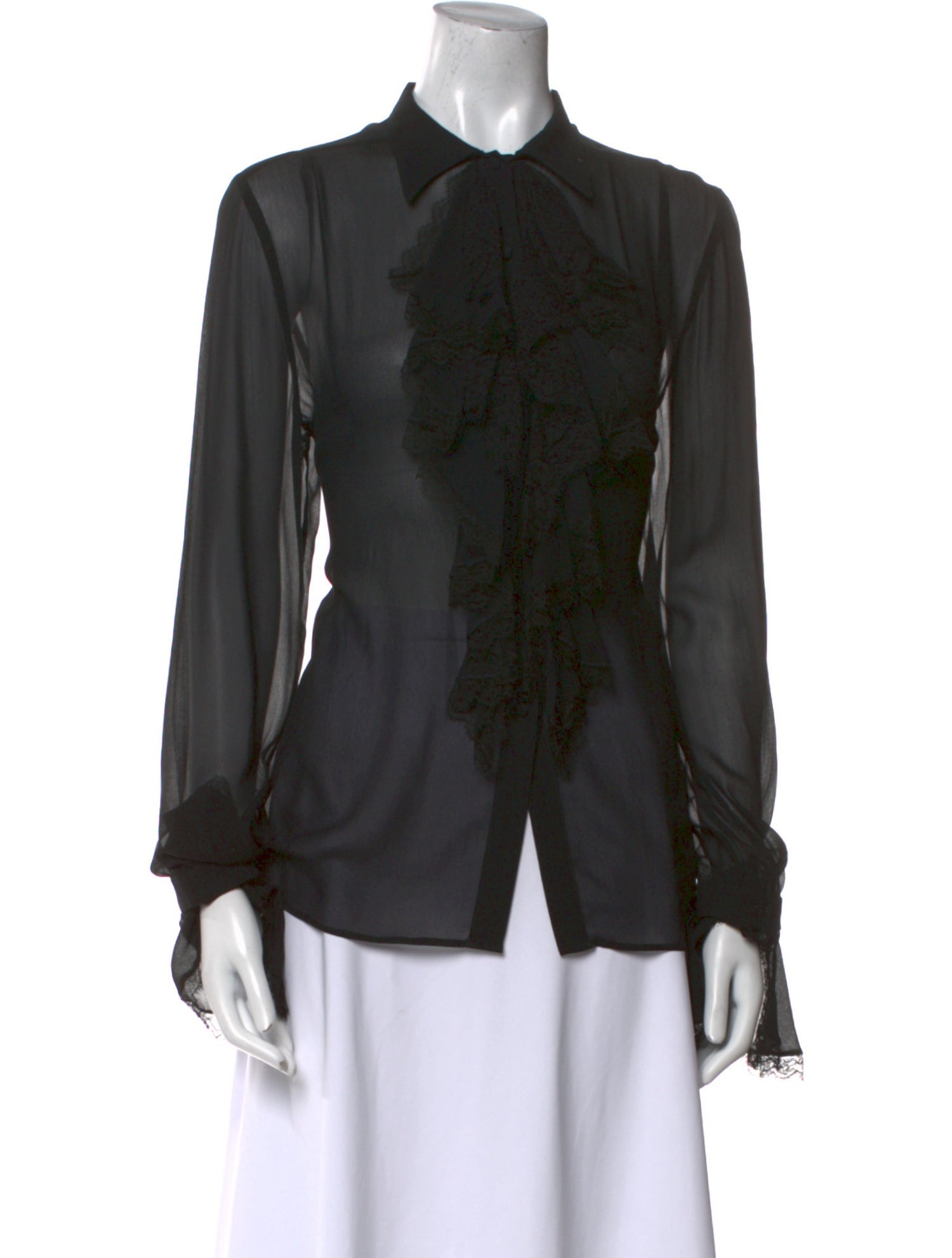 Blumarine Silk Long Sleeve Blouse