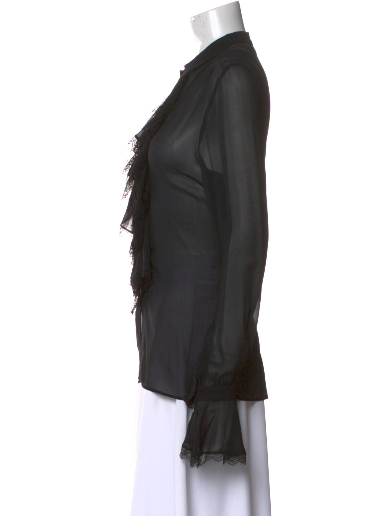 Blumarine Silk Long Sleeve Blouse