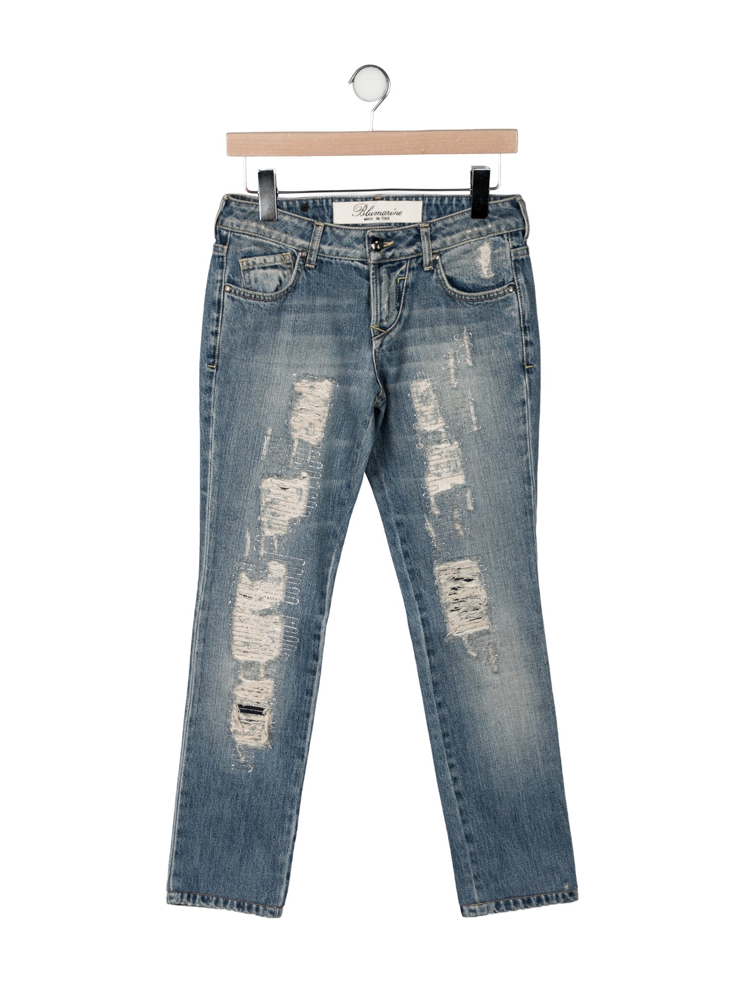 Blumarine Low-Rise Straight Leg Jeans