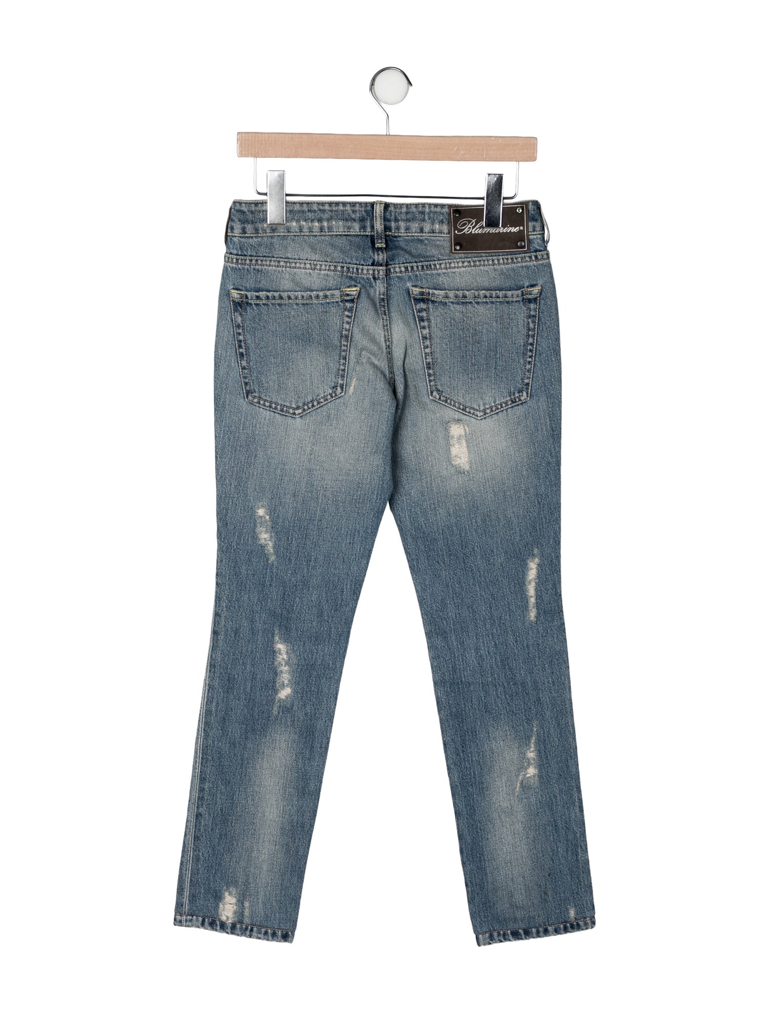 Blumarine Low-Rise Straight Leg Jeans