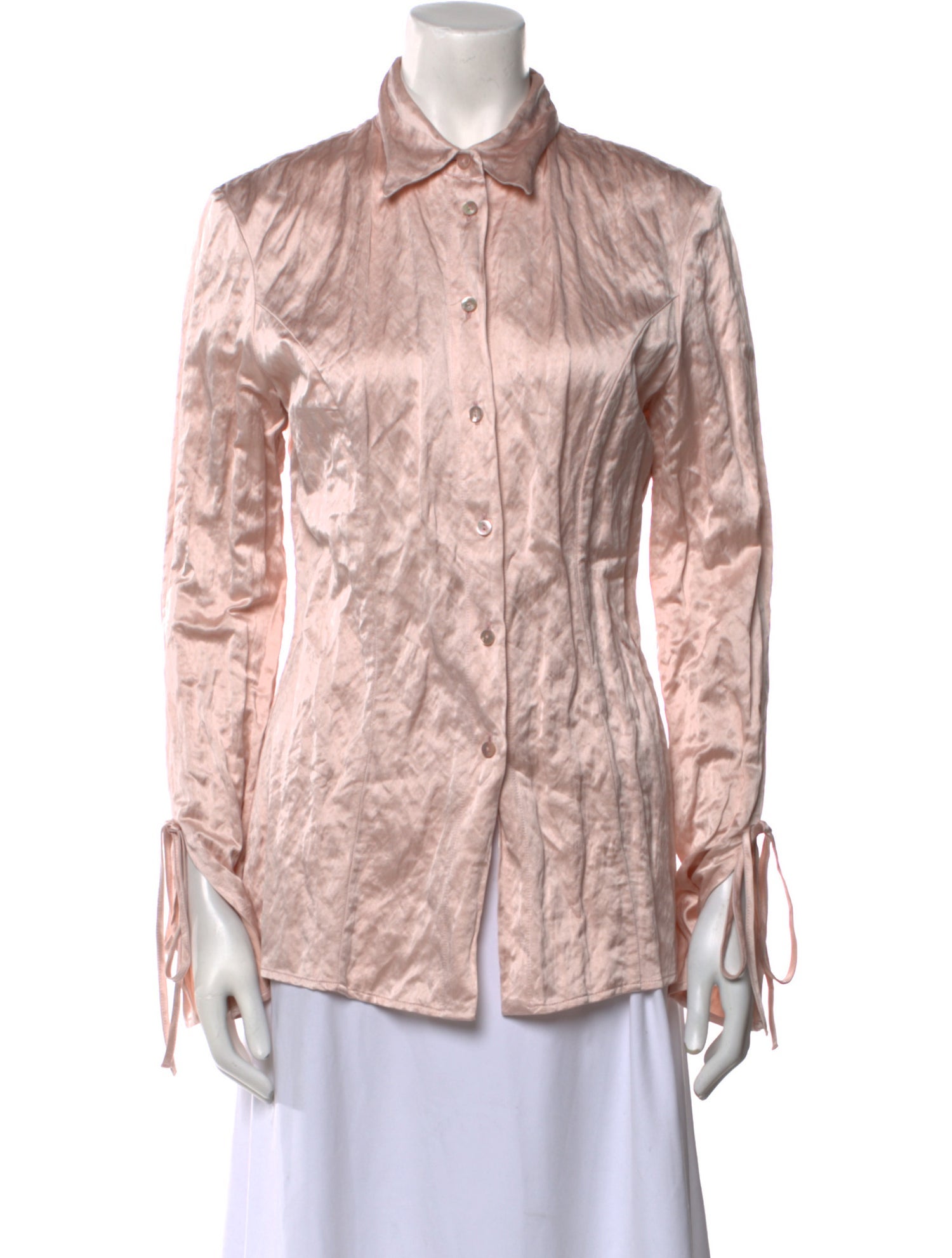 Blumarine Long Sleeve Button-Up Top