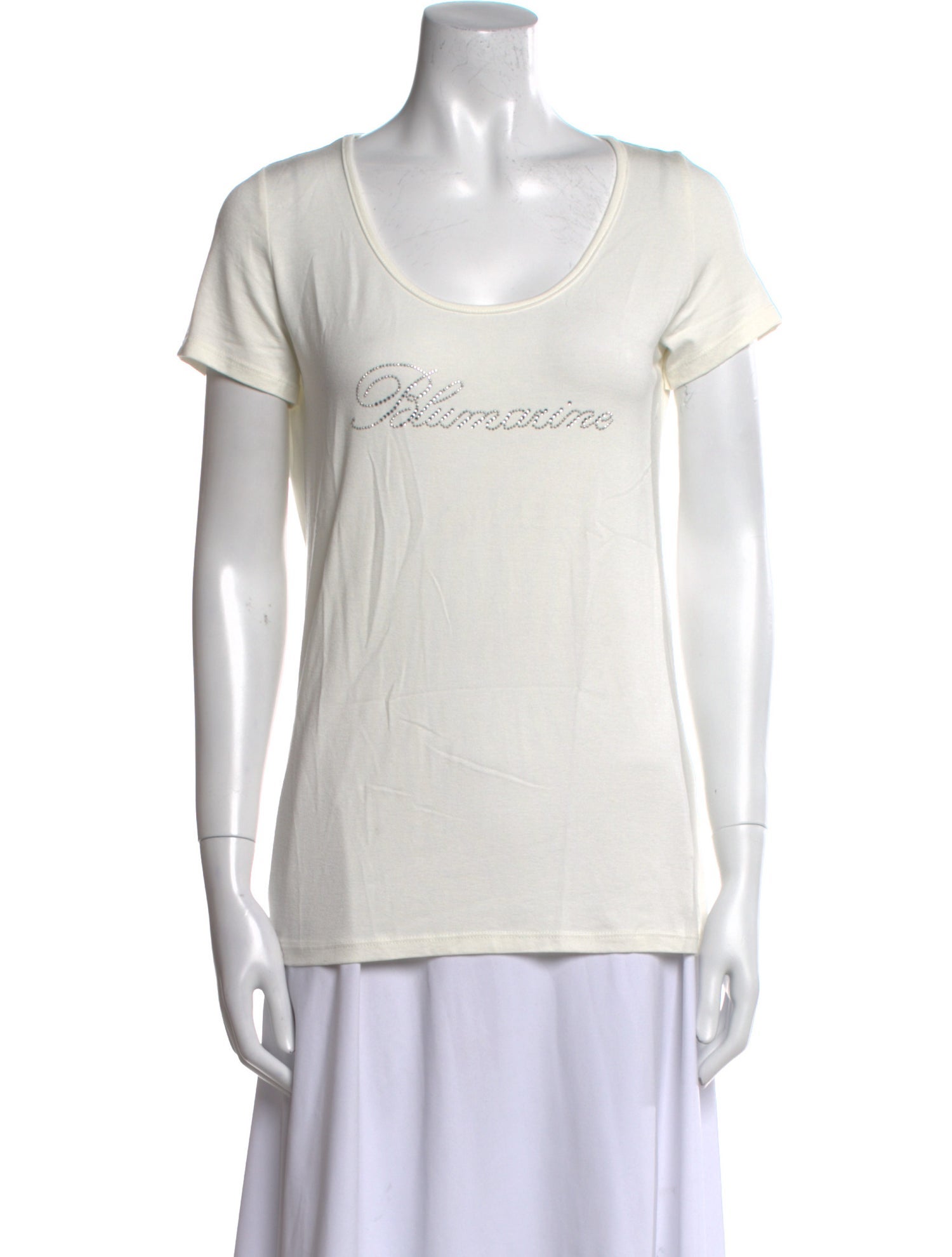 Blumarine Scoop Neck Short Sleeve T-Shirt
