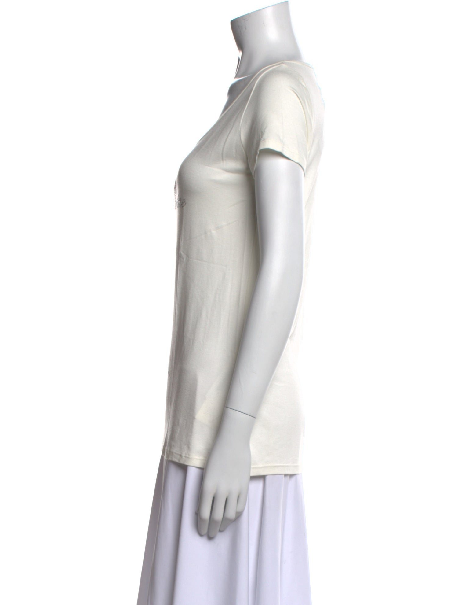 Blumarine Scoop Neck Short Sleeve T-Shirt