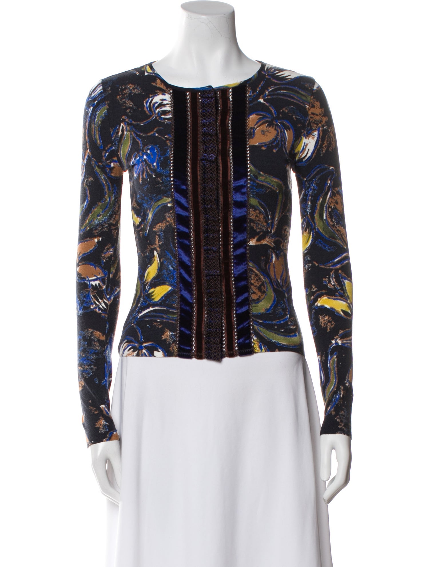 Blumarine Paisley Print Scoop Neck Top