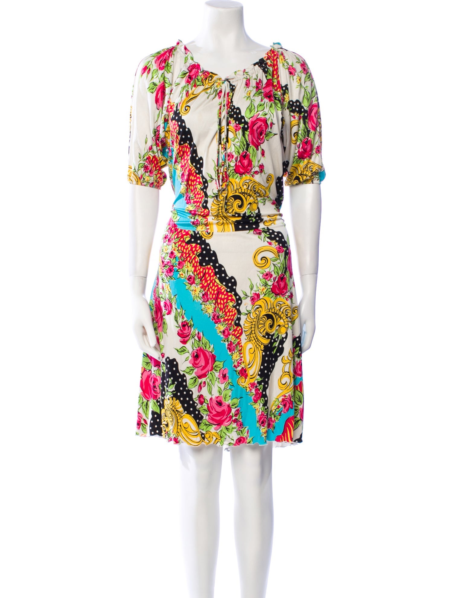 Blumarine Silk Knee-Length Dress