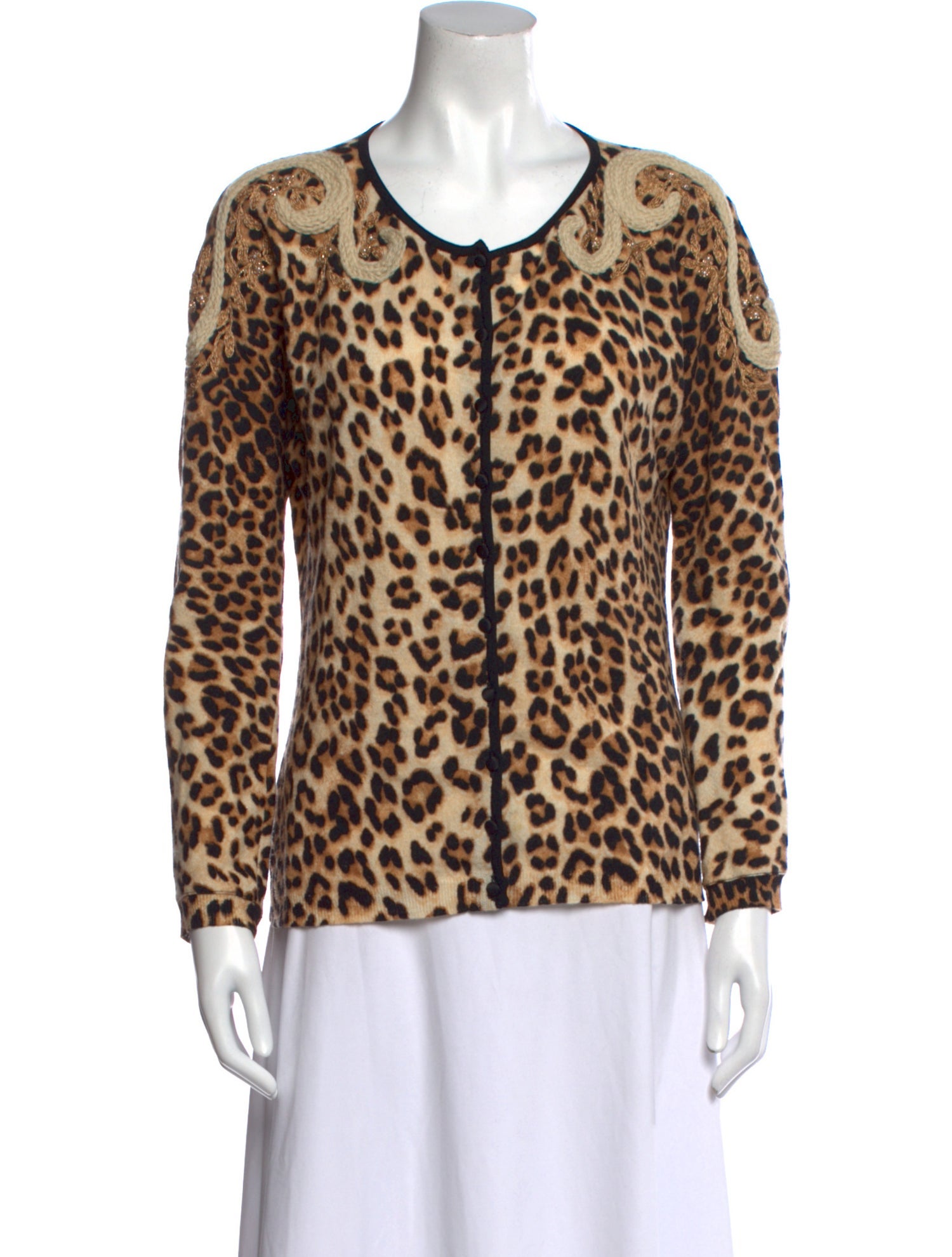 Blumarine Wool Animal Print Sweater