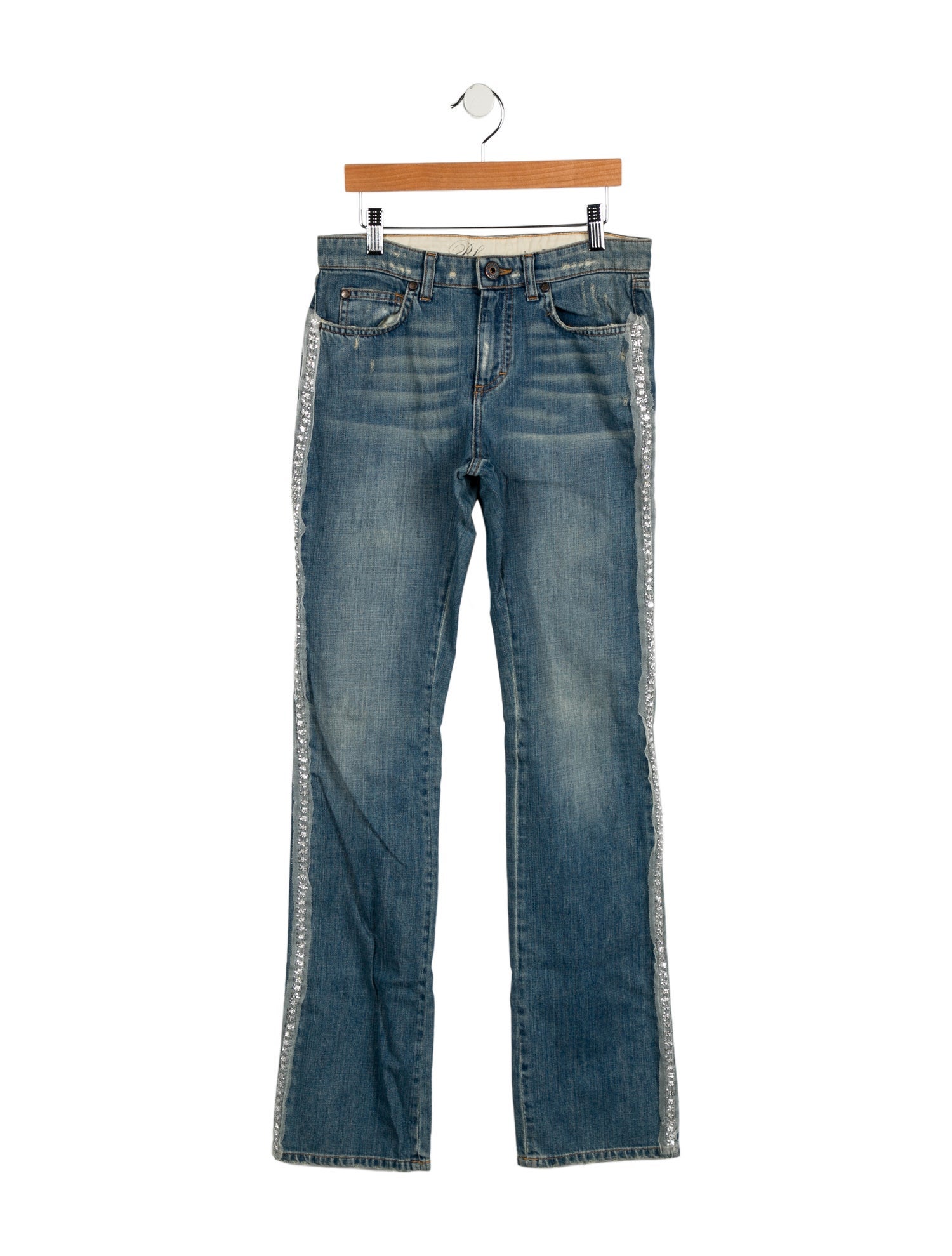 Blumarine Mid-Rise Straight Leg Jeans