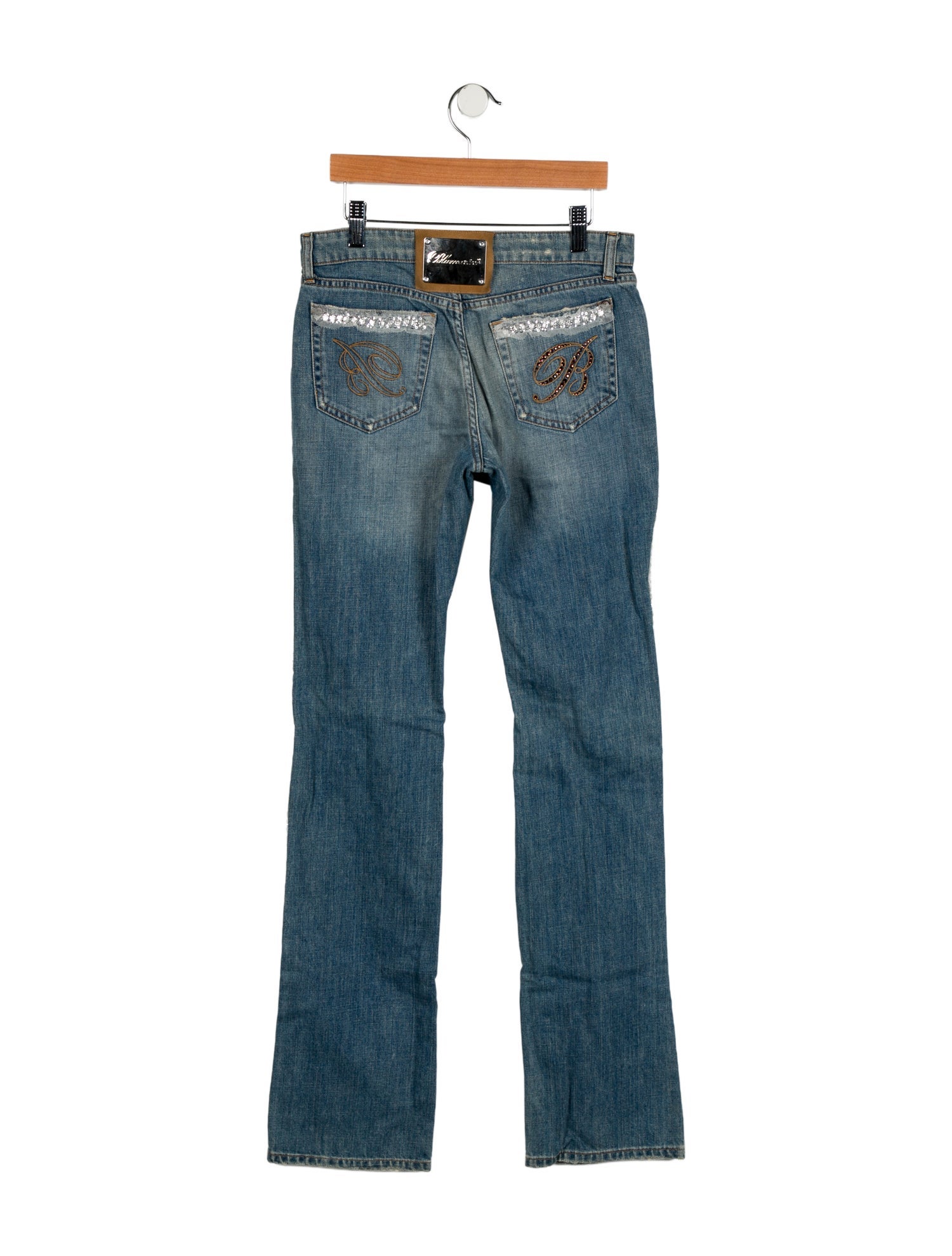 Blumarine Mid-Rise Straight Leg Jeans