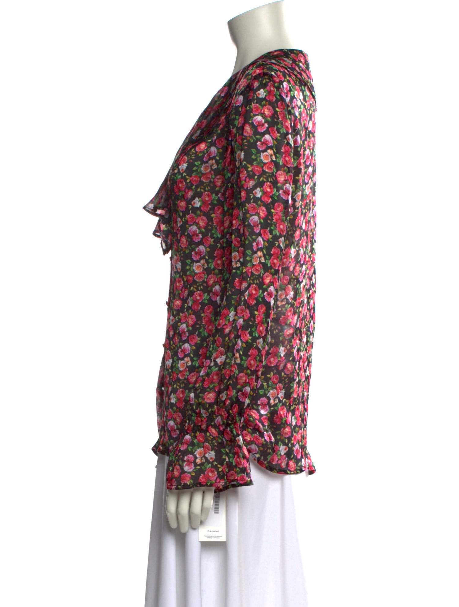 Blumarine Silk Floral Print Blouse