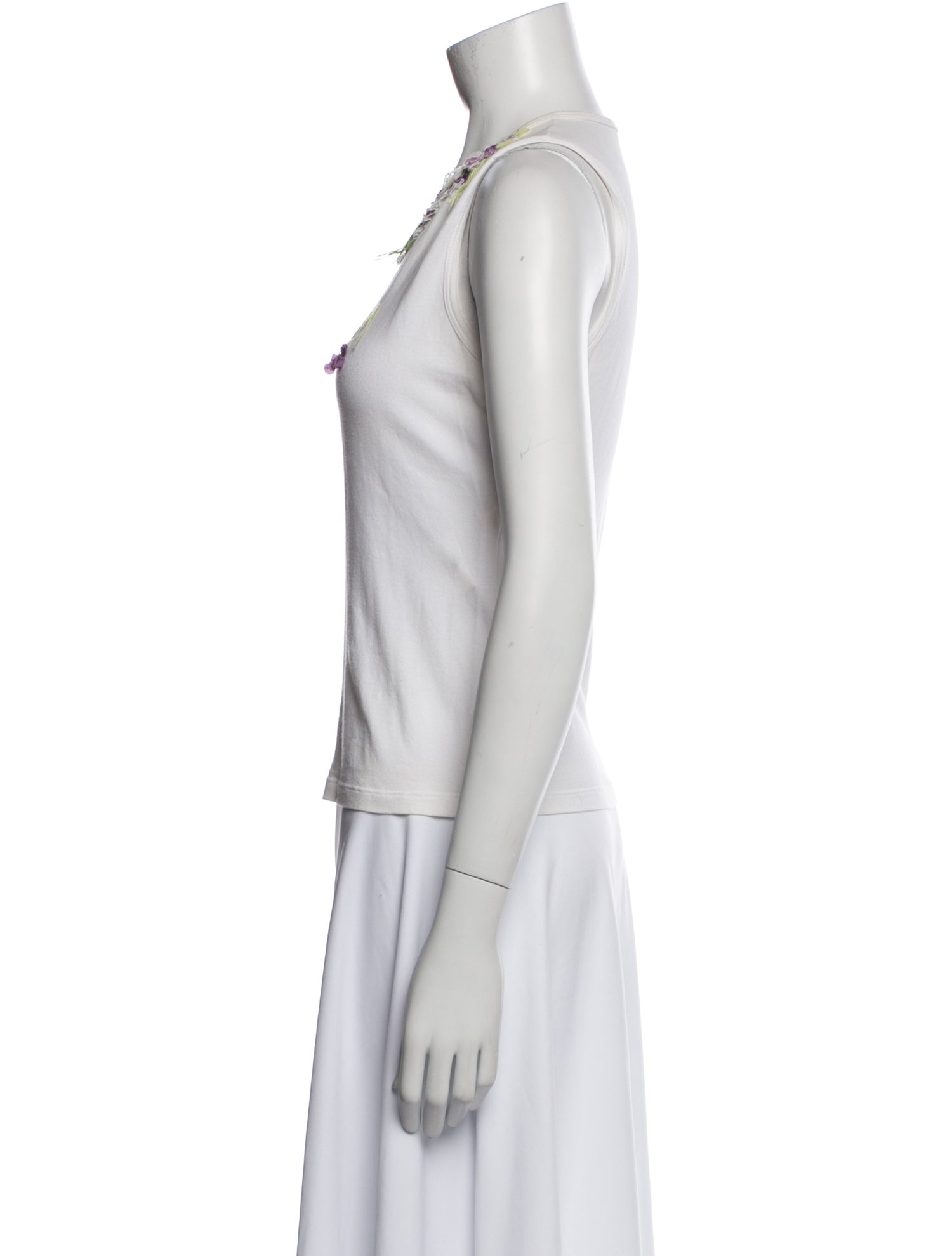 Blumarine Crew Neck Sleeveless Top