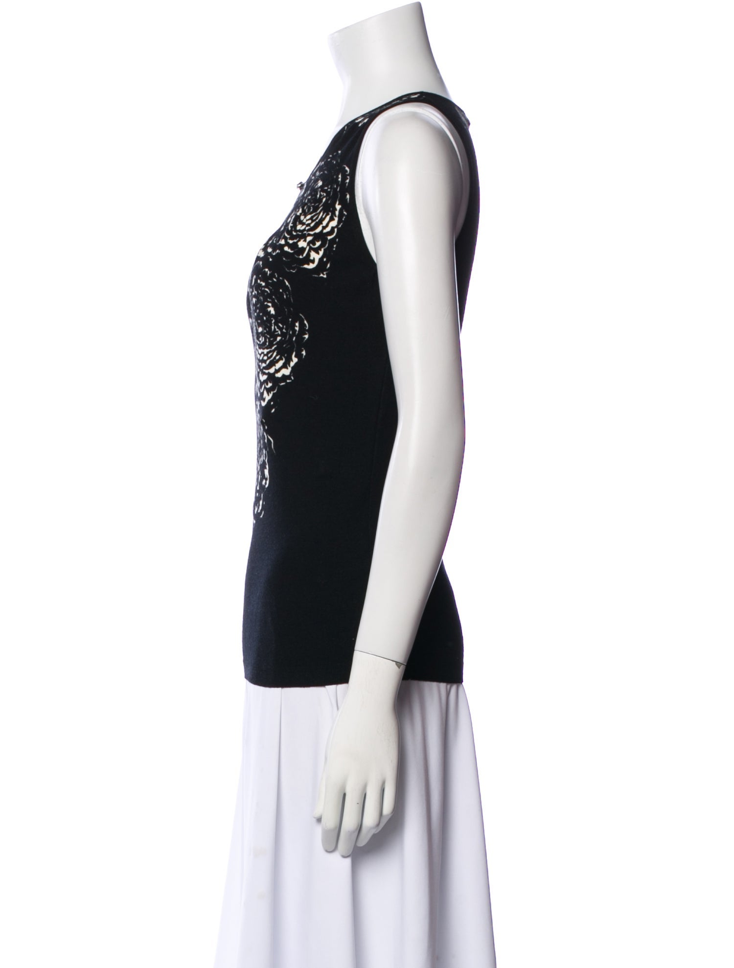 Blumarine Printed V-Neck Top