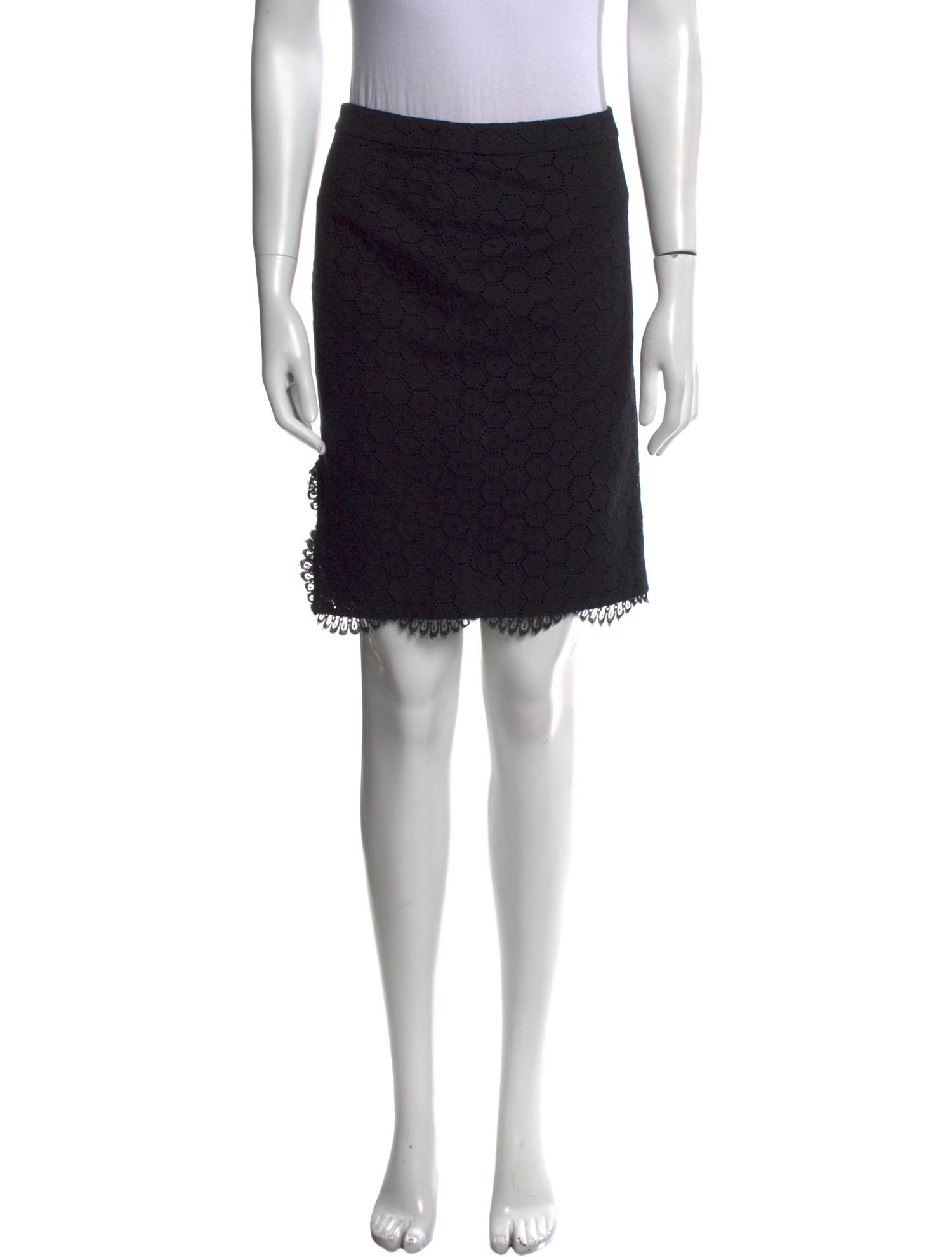 Blumarine Grosgrain Trim Knee-Length Skirt