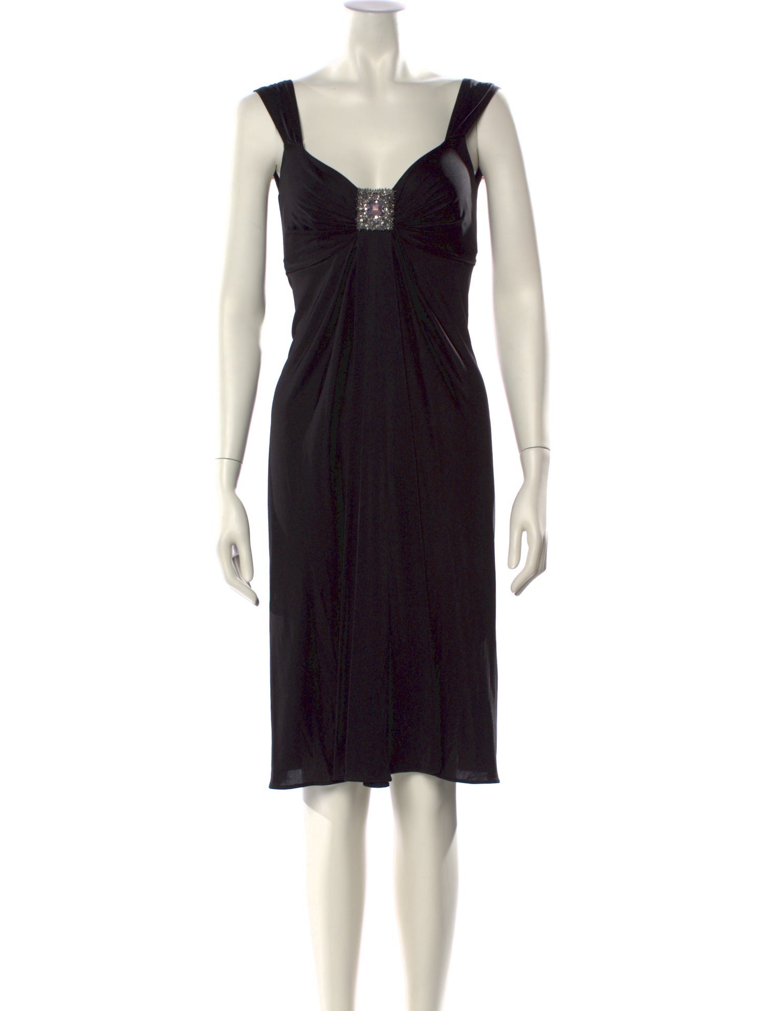 Blumarine V-Neck Knee-Length Dress