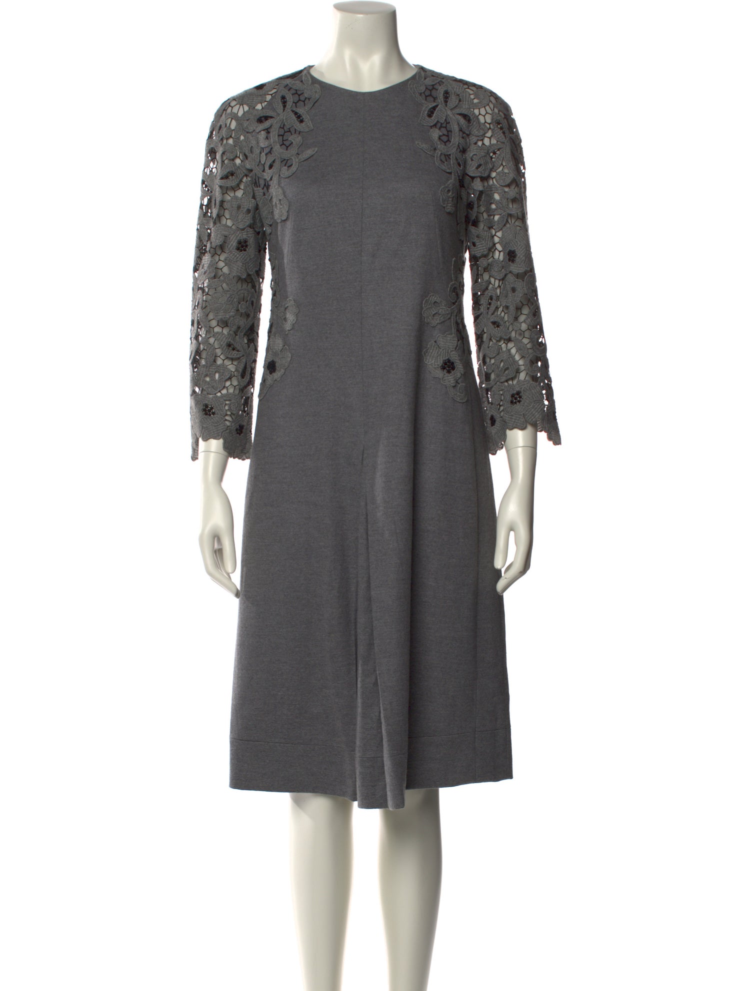 Blumarine Crew Neck Midi Length Dress