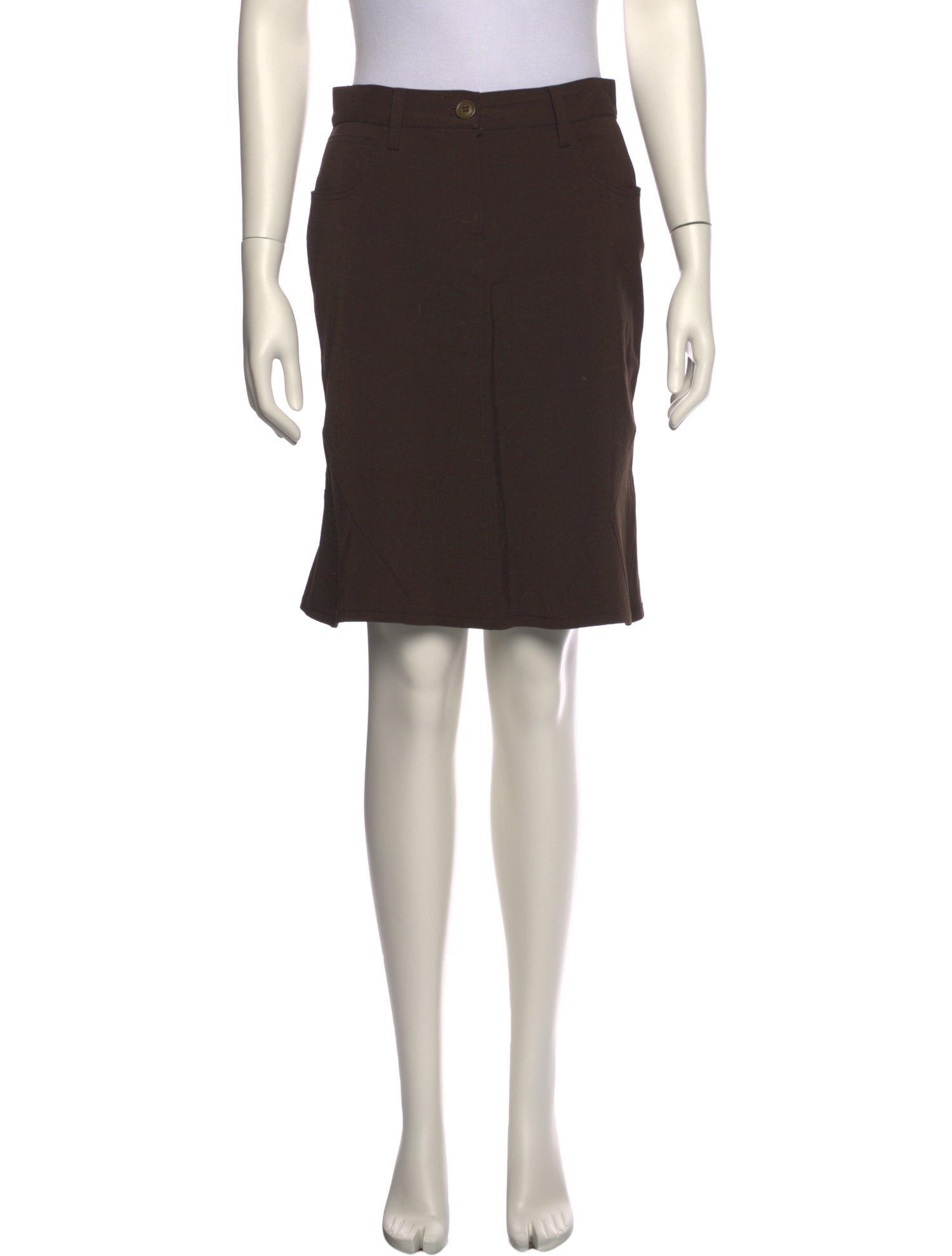 Blumarine Pleated Accents Knee-Length Skirt