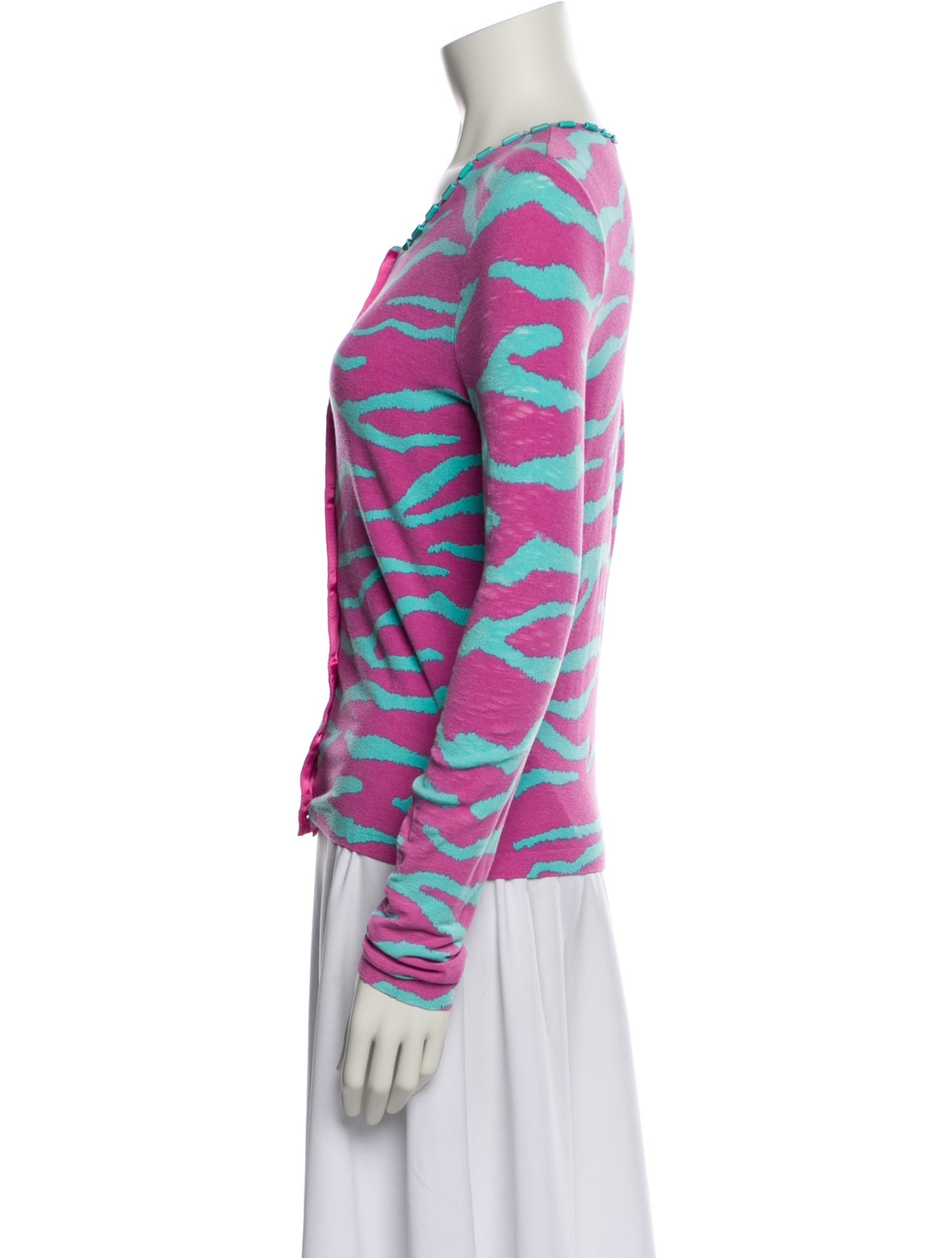 Blumarine Printed Scoop Neck Top