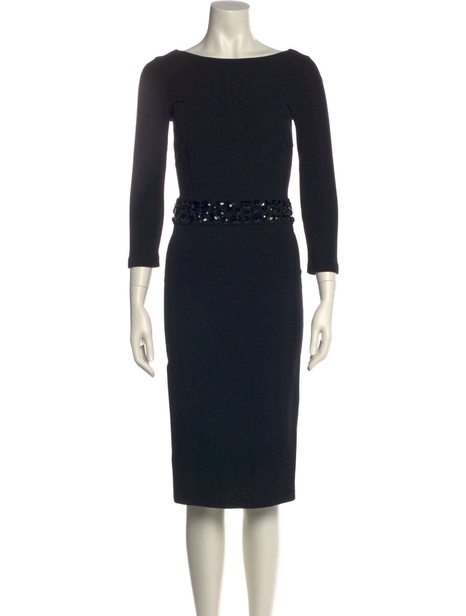 Blumarine Bateau Neckline Midi Length Dress