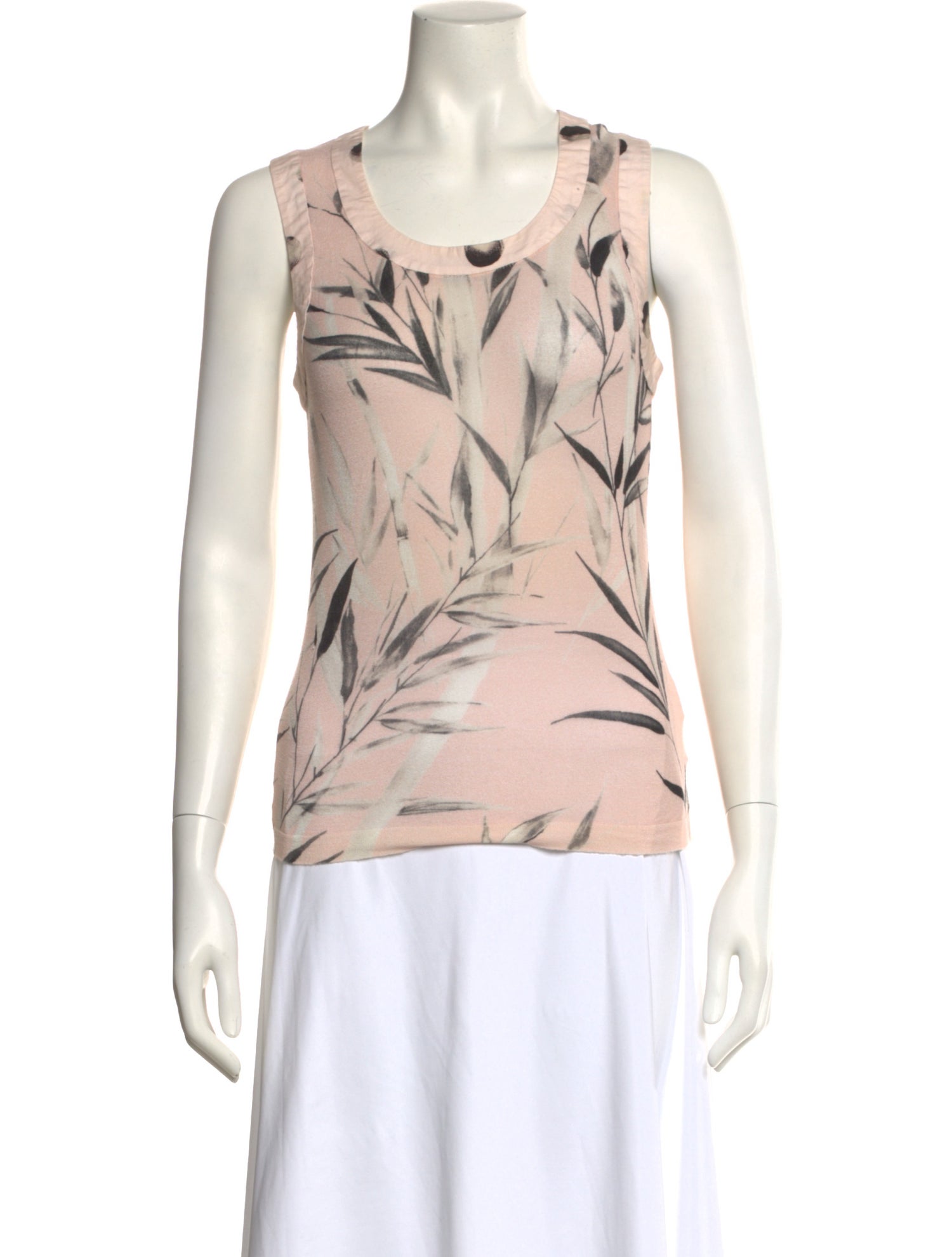 Blumarine Printed Scoop Neck Top