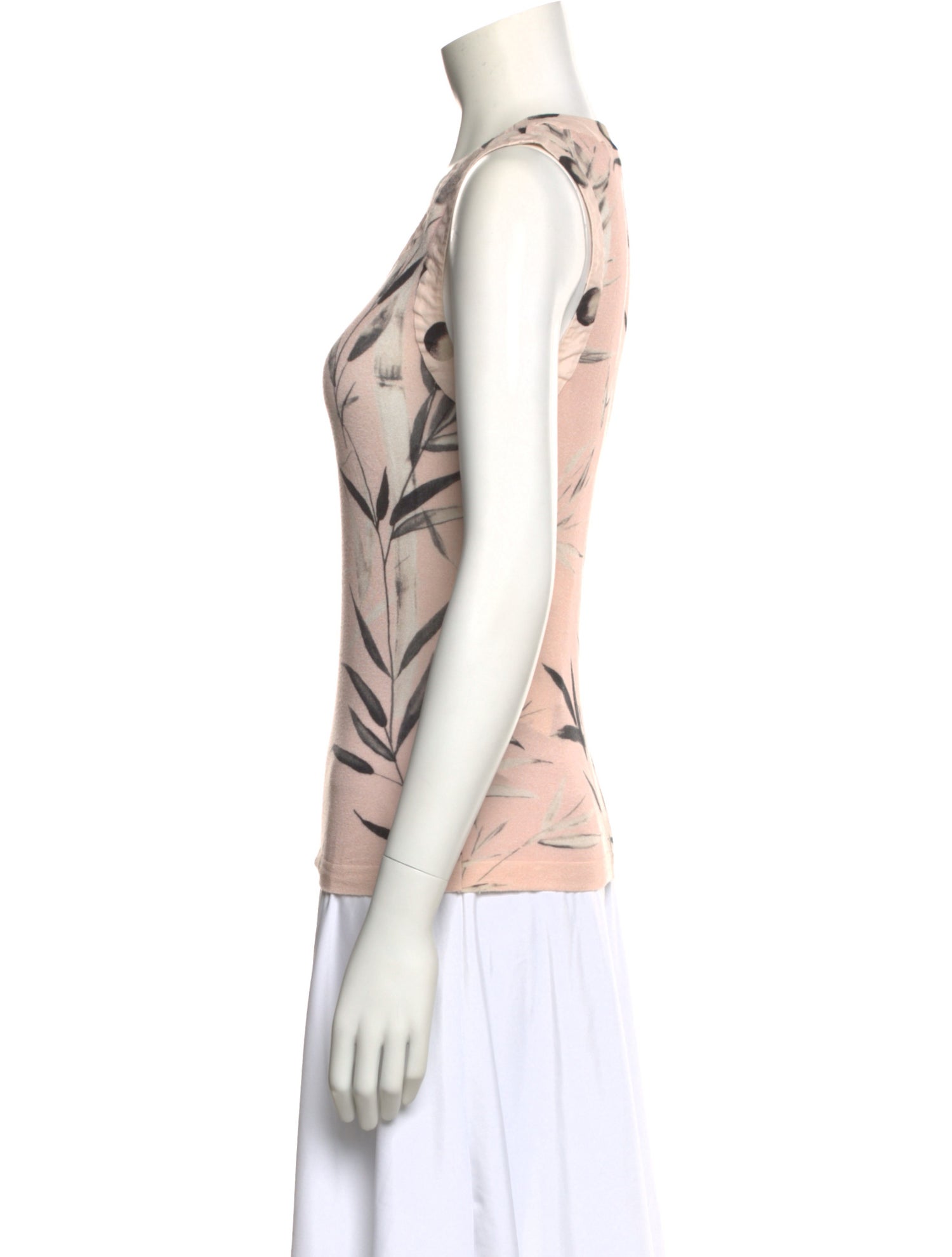 Blumarine Printed Scoop Neck Top