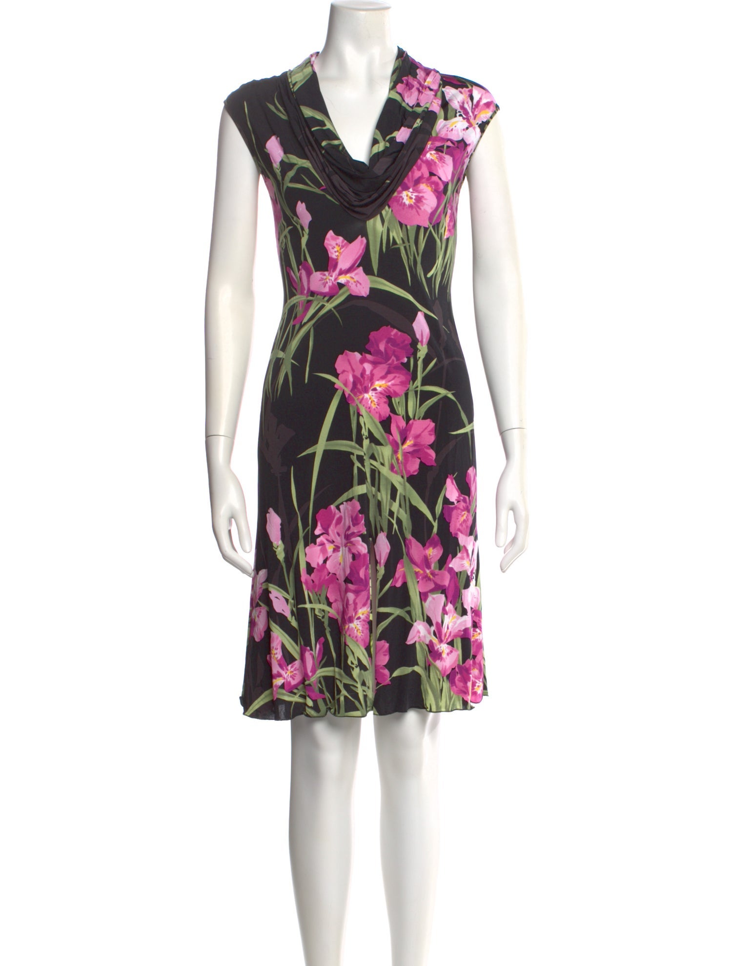 Blumarine Floral Print Knee-Length Dress