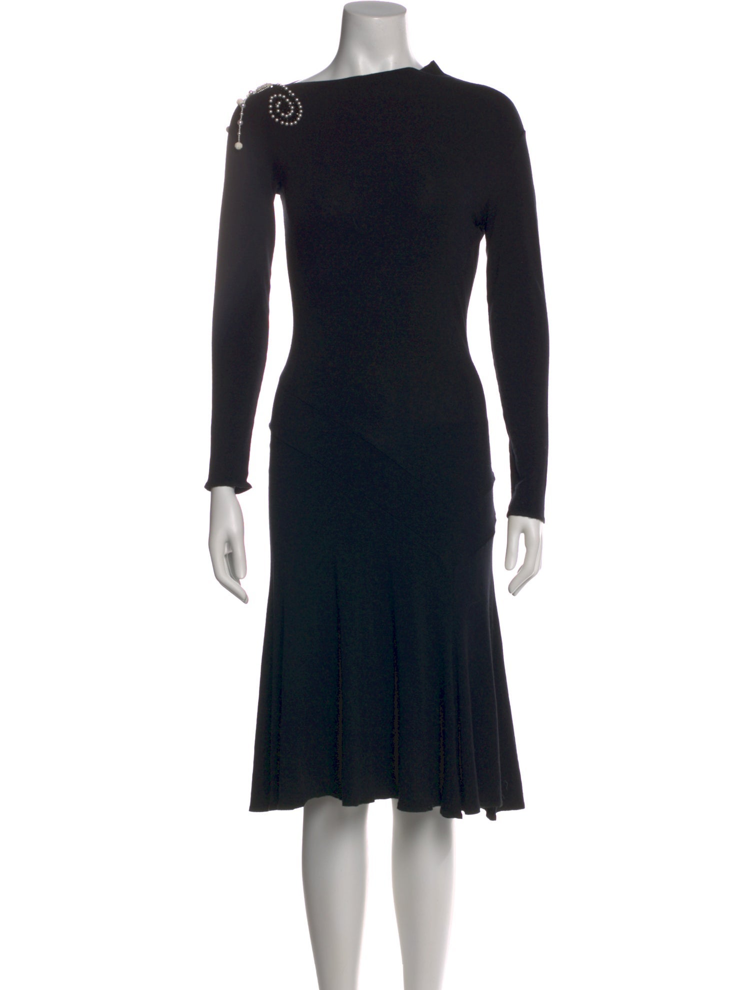 Blumarine Bateau Neckline Midi Length Dress