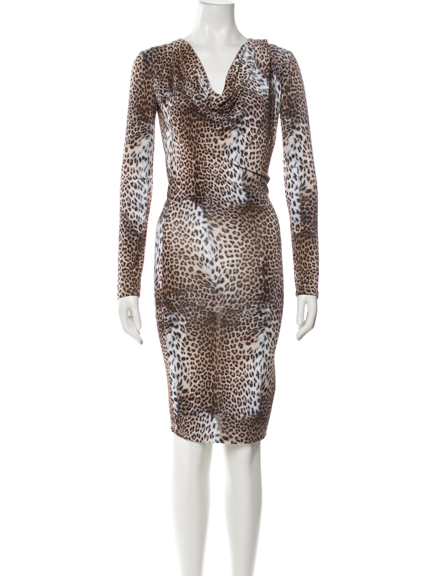 Blumarine Animal Print Knee-Length Dress
