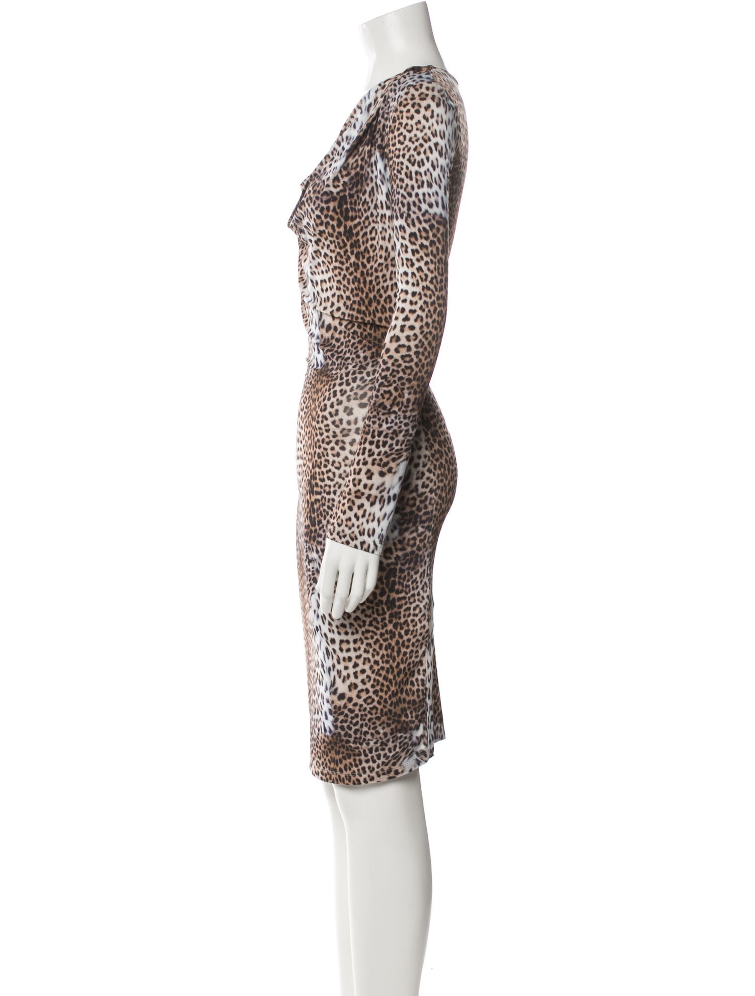 Blumarine Animal Print Knee-Length Dress
