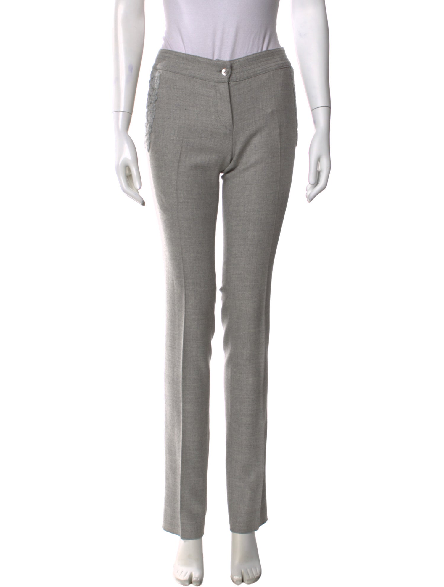 Blumarine Virgin Wool Skinny Leg Pants