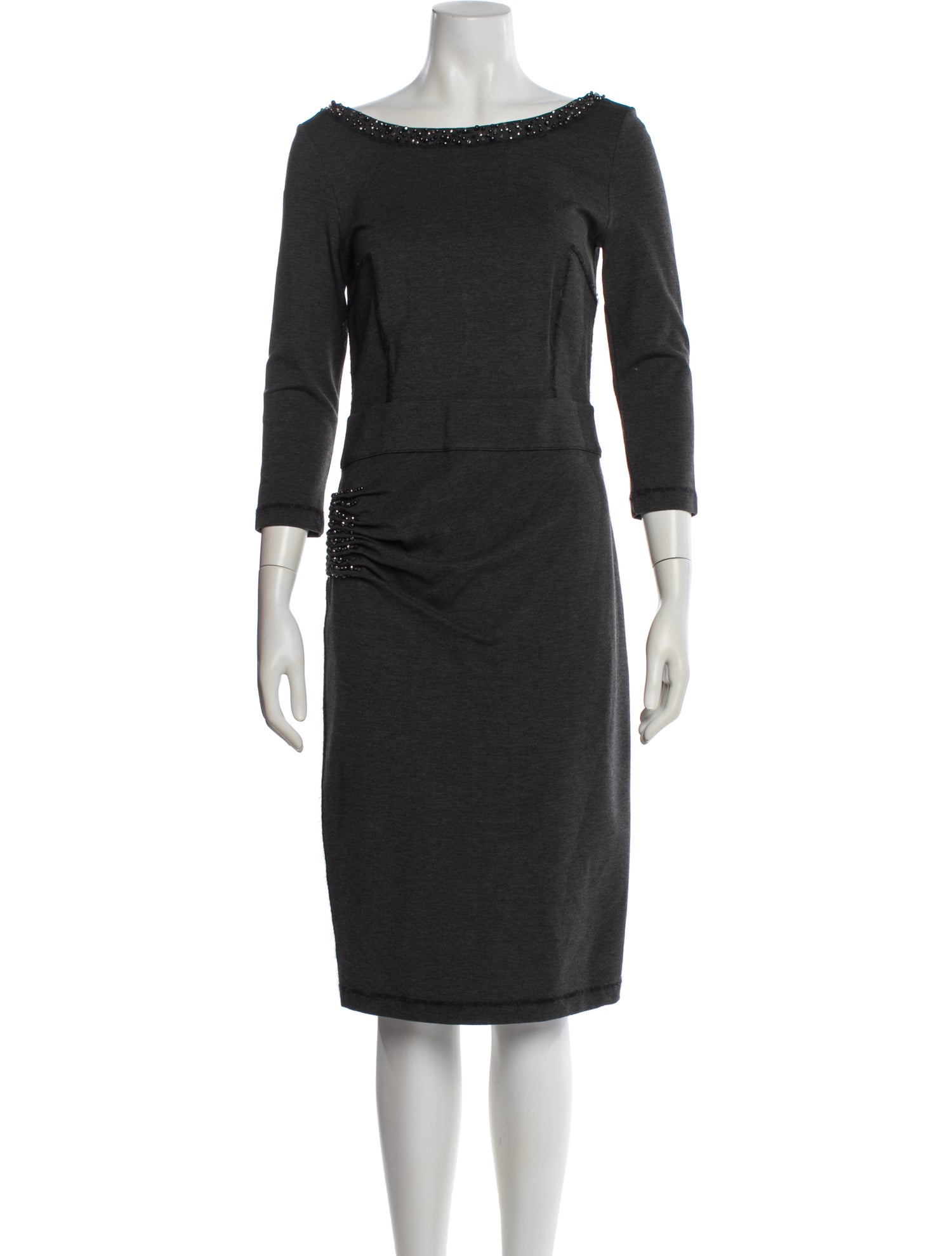 Blumarine Bateau Neckline Midi Length Dress